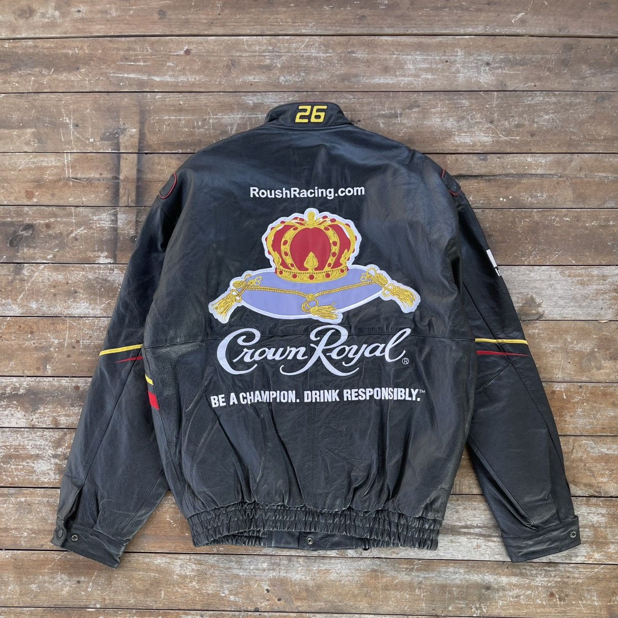 JH Design JH DESIGN NASCAR JACKET ROYAL CROWN FULL LEATHER Size US XL / EU 56 / 4 - 8 Thumbnail