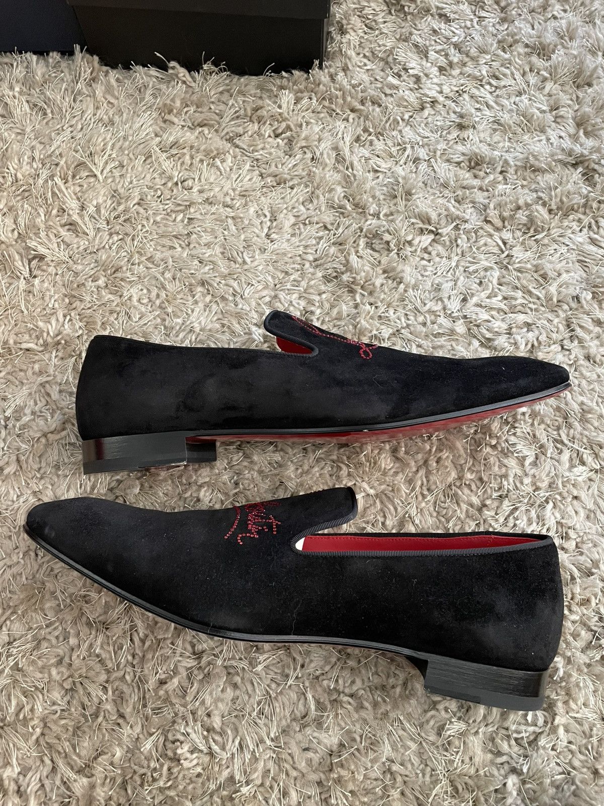 Christian Louboutin Christian Louboutin Dandelion Black Suede Size US 11 / EU 44 - 2 Thumbnail