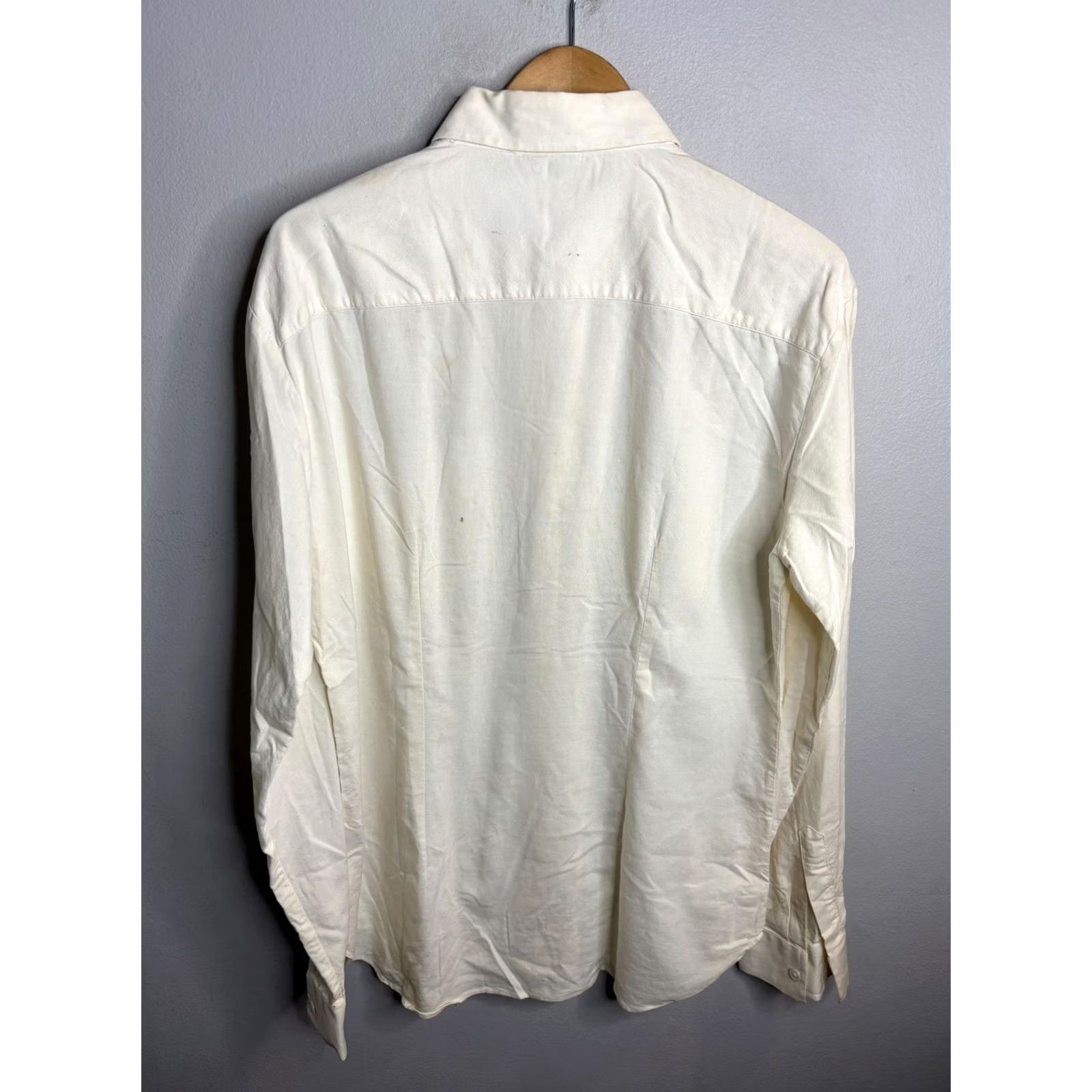 Logo 7 D&G Shirt Mens 36 White Button Down Long Sleeve Dress Classic Pocket Logo Size 36R - 5 Thumbnail