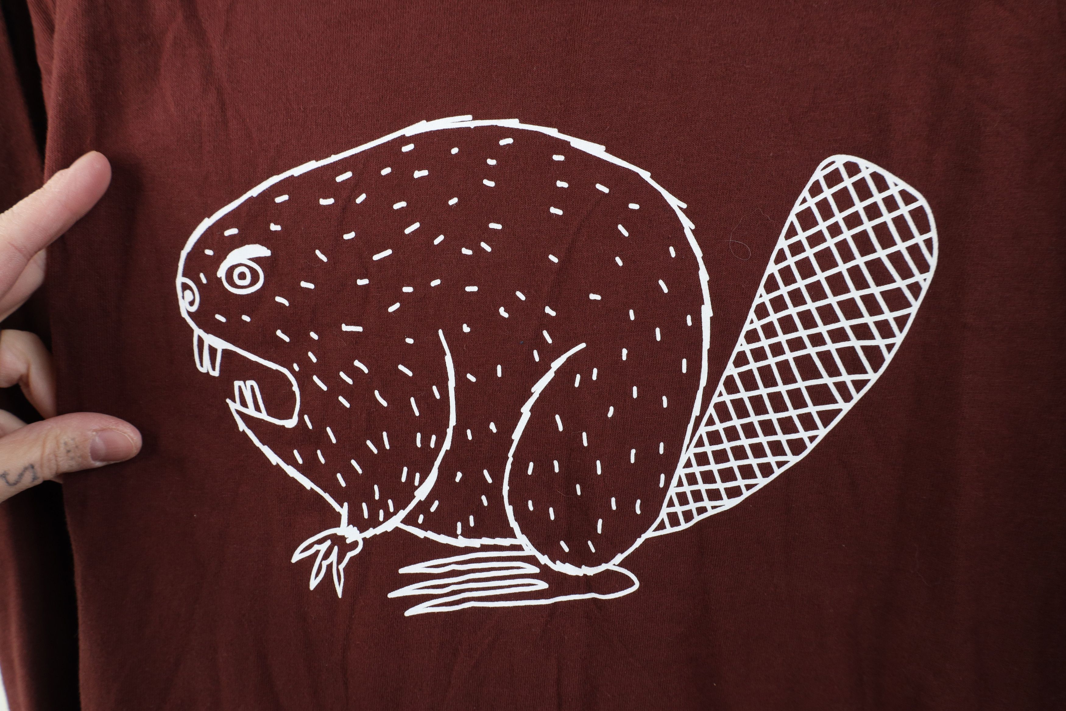 Duluth Trading Company Duluth Trading Longtail Beaver Long Sleeve T-Shirt Burgundy Size US XL / EU 56 / 4 - 5 Thumbnail