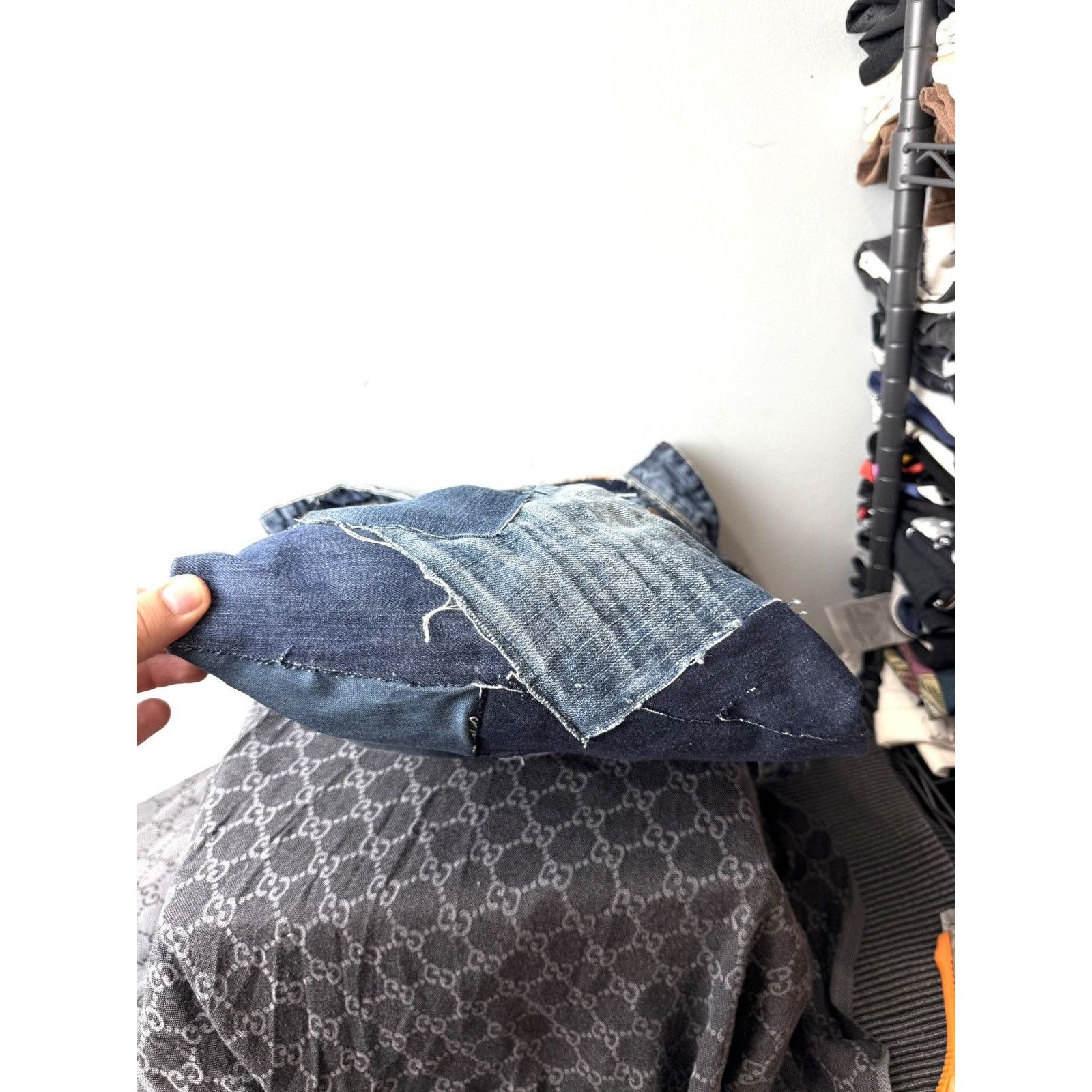 Vintage Rare! Vintage Patchwork Denim Bag Shopper Y2K Levis Diesel Size ONE SIZE - 9 Thumbnail