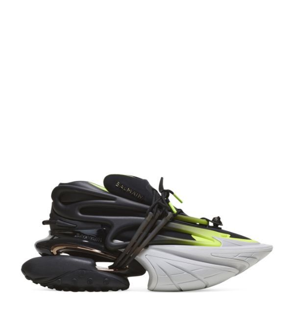 o1w1db0324 Unicorn Neoprene Calfskin Sneakers Black Green