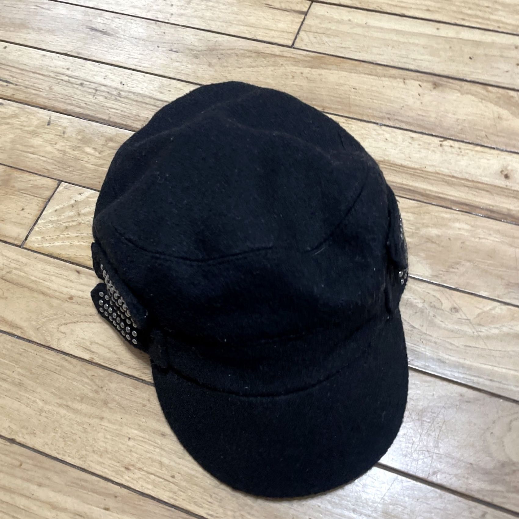 Vintage VINTAGE Icing Bejeweled Cadet Cap Wool Black Rave Goth Scene Grunge Adult OS Rare Cap Womens OS Black Wool Vintage Icing Cadet Cap Bejeweled Size ONE SIZE - 4 Thumbnail