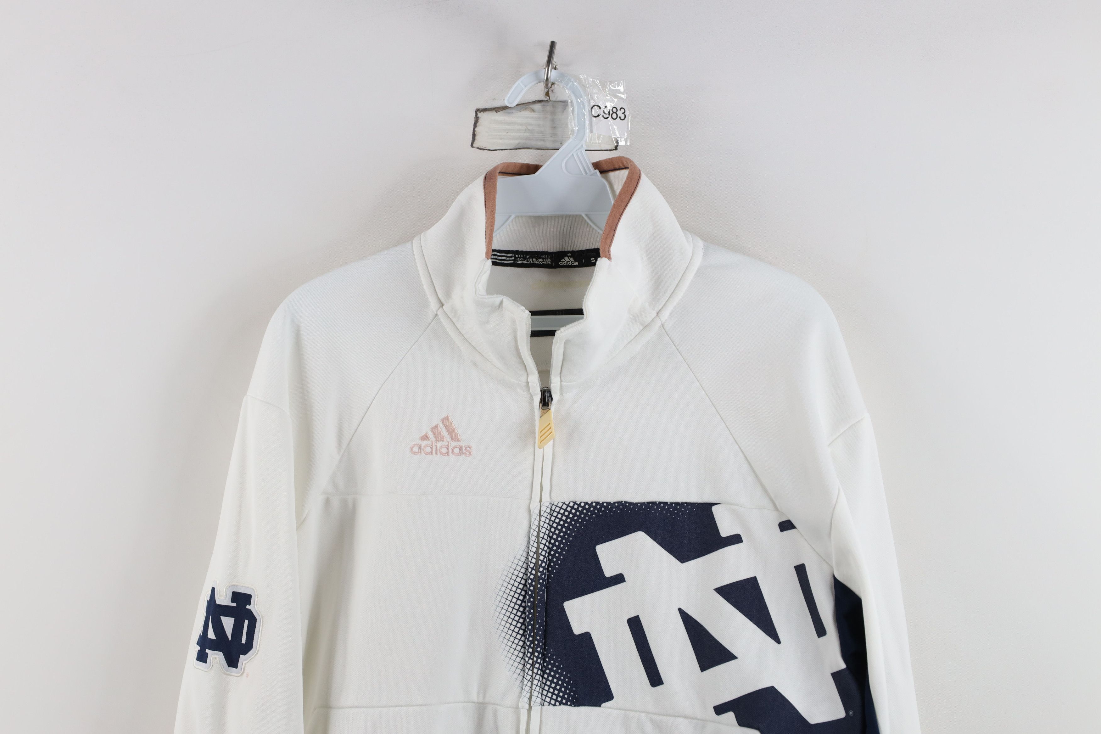 Adidas Adidas Notre Dame University Football Full Zip Jacket White Size US S / EU 44-46 / 1 - 2 Thumbnail