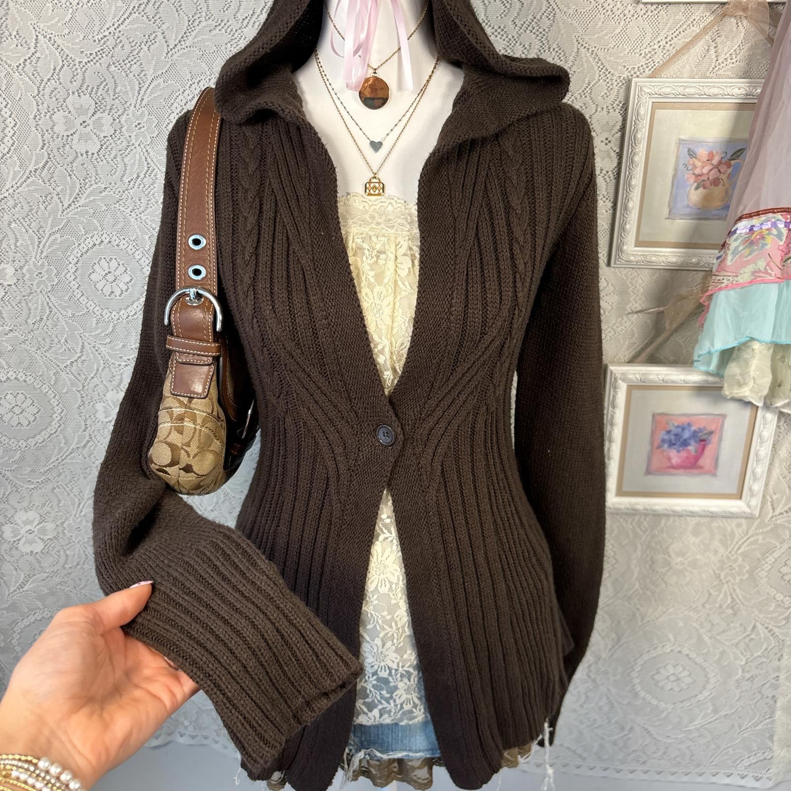 Other vintage cozy Elena gilbert layering cardigan Size L / US 10 / IT 46 - 2 Thumbnail