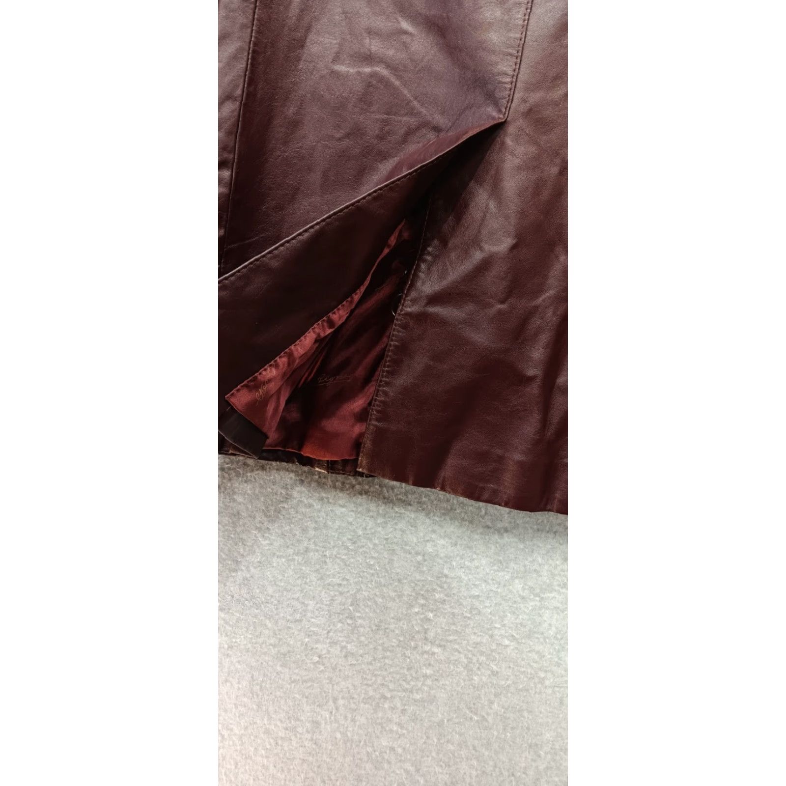 Etienne Aigner VINTAGE Etienne Aigner Women's Blazer Leather Burgundy Ox Blood 8 XS? Ladies? Size M / US 6-8 / IT 42-44 - 7 Thumbnail
