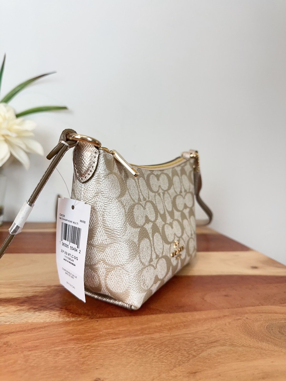 Coach NWT Coach Zip Top Crossbody Bag In Signature Canvas Size ONE SIZE - 3 Thumbnail