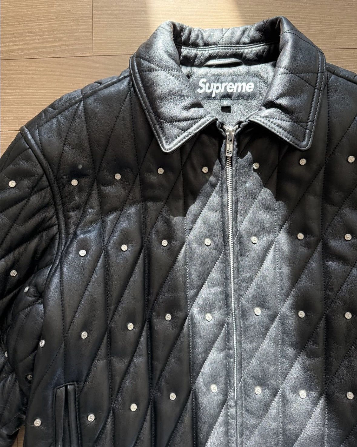 Supreme Supreme Quilted Studded Leather Jacket Size US M / EU 48-50 / 2 - 2 Thumbnail