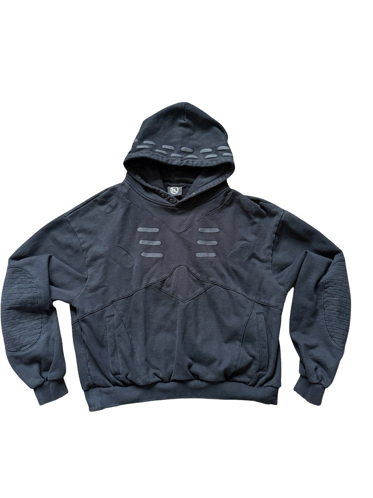HIDDEN Hidden NY Hoodie Mens M Black Tactical Panel Graphic Sweater Size US M / EU 48-50 / 2 - 1 Thumbnail