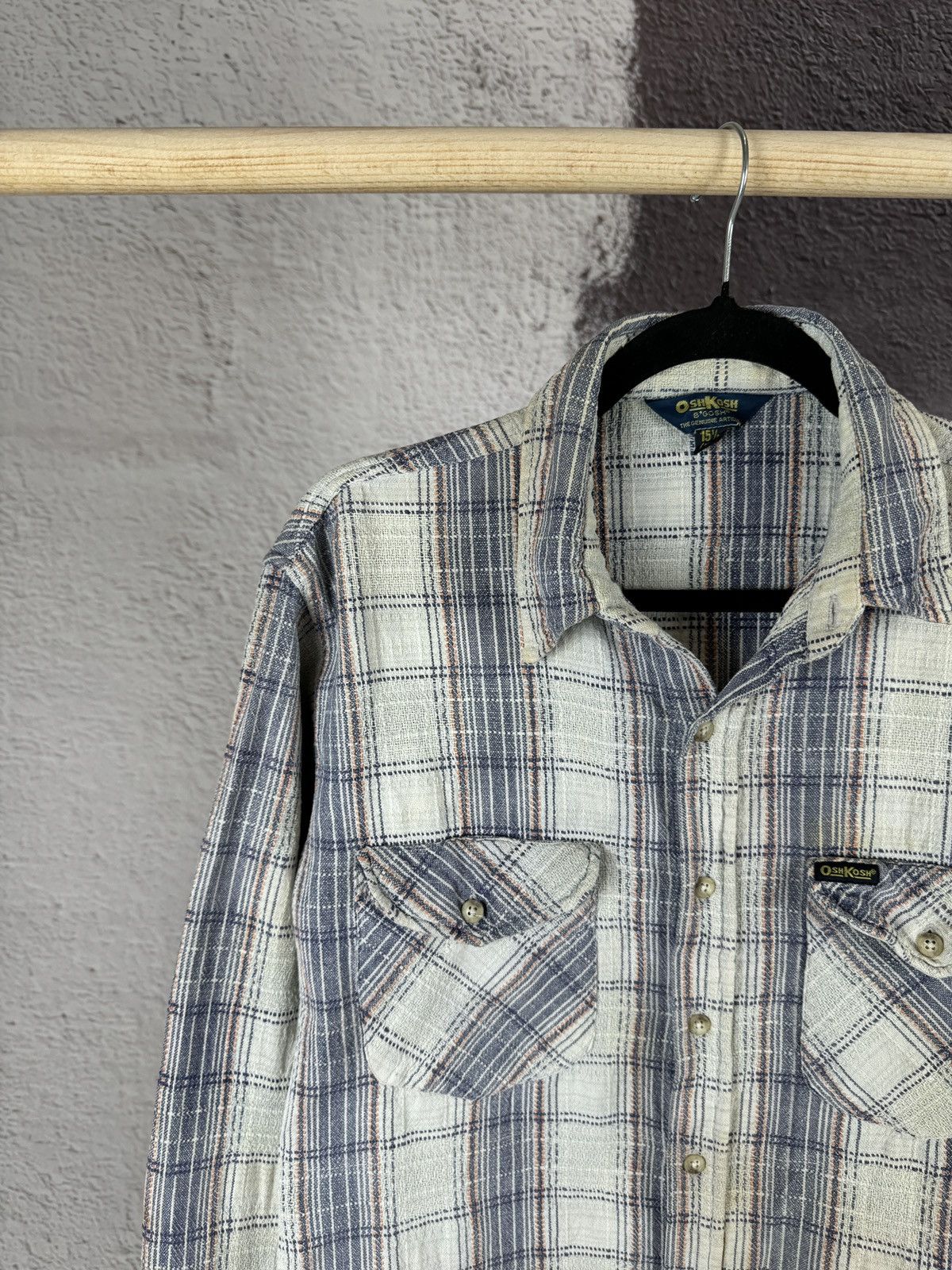 Japanese Brand OshKosh bgosh vintage Japan Workwear checkered flannel shirt Size US M / EU 48-50 / 2 - 3 Thumbnail