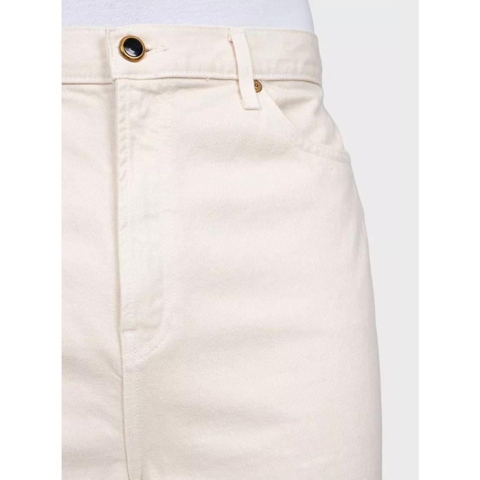 KHAITE Khaite White Wide-Leg Mid-Rise Jeans - Size 29 Size 29" - 4 Thumbnail