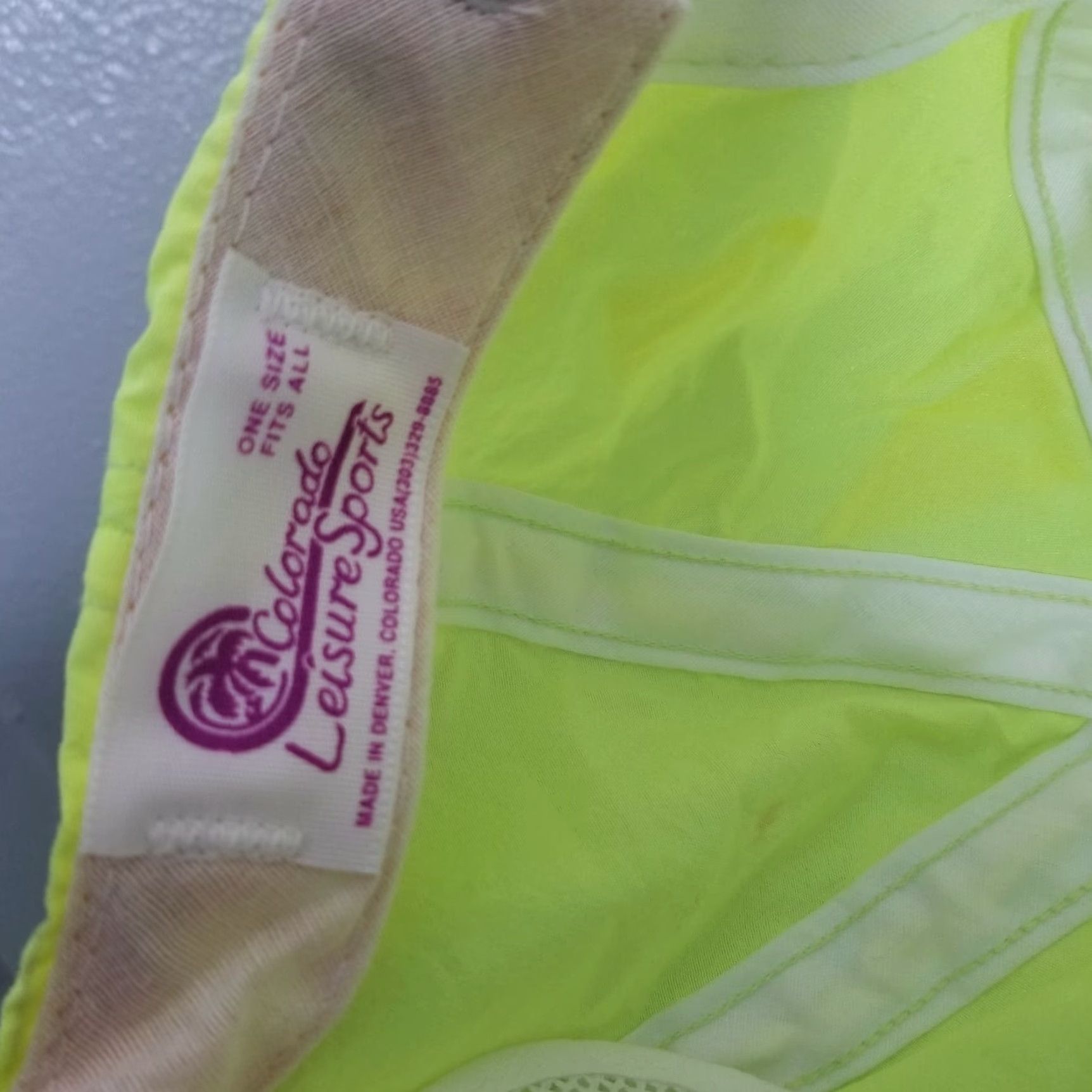 Rainbow VINTAGE IMC RAINBOW FERTILIZER Neon Nylon Yellow Trucker Hat Rare! Nike? Size ONE SIZE - 4 Thumbnail