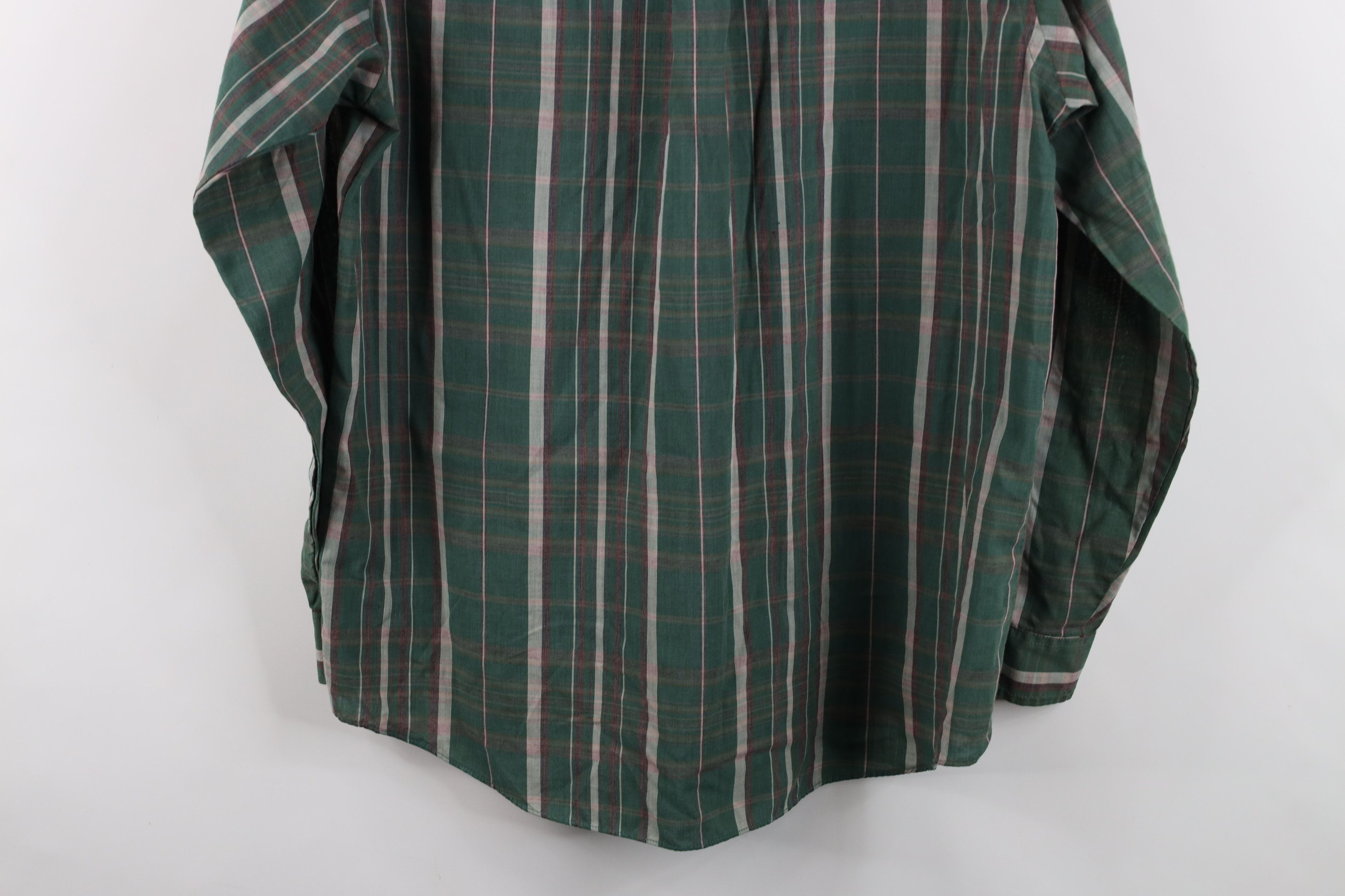 Vintage Vintage 90s Streetwear Collared Button Shirt Green Plaid Size US M / EU 48-50 / 2 - 12 Thumbnail