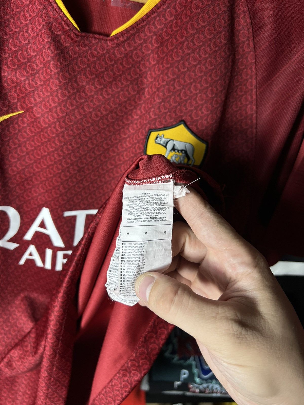 Nike Nike Jersey Youth Qatar Airways 2018 Roma Football Soccer Size US M / EU 48-50 / 2 - 8 Thumbnail
