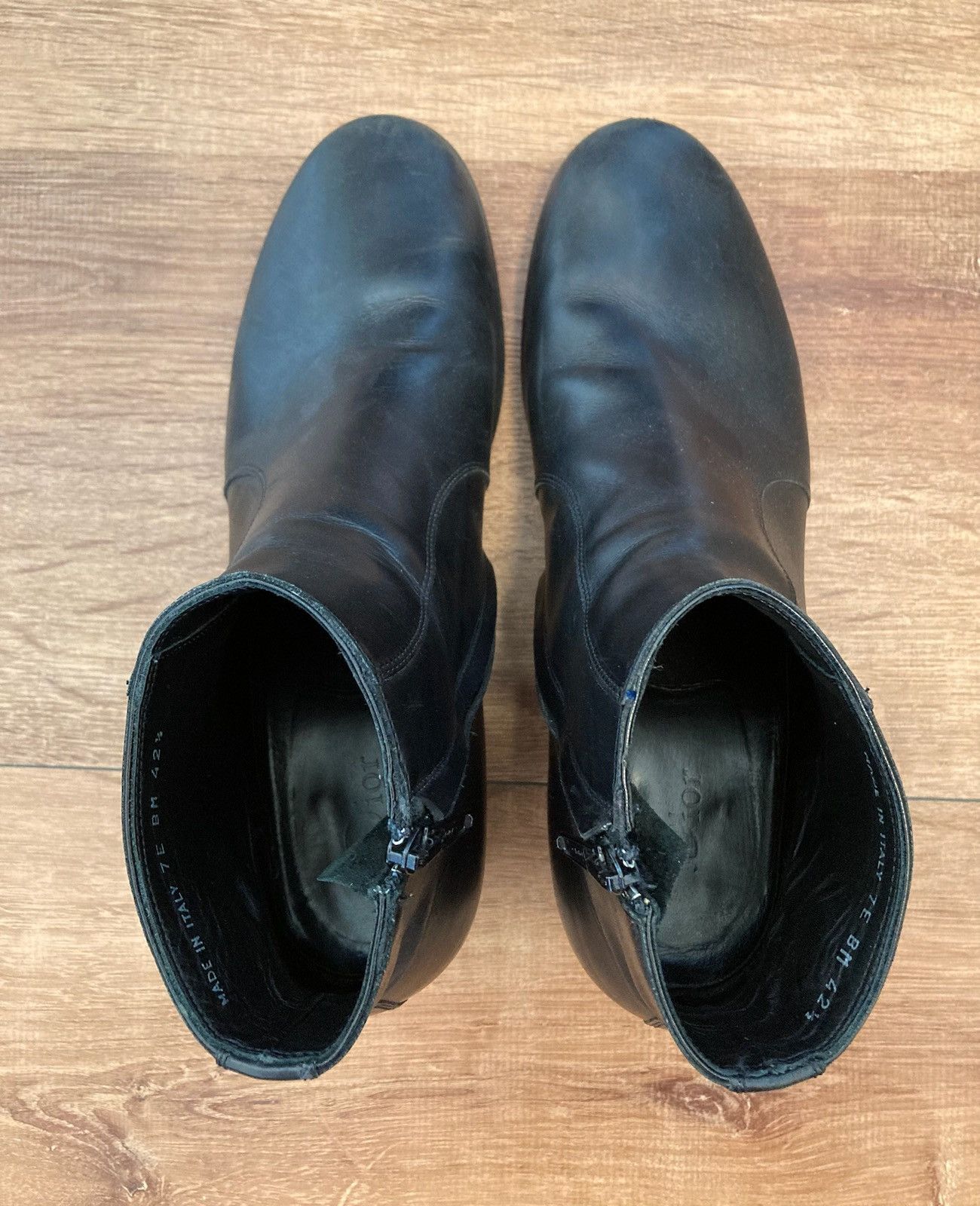 Dior × Hedi Slimane SS07 Cropped Leather Boots w/ Heels Size US 9.5 / EU 42-43 - 4 Thumbnail
