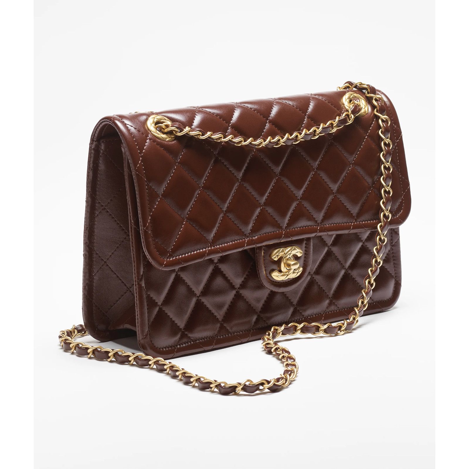 Chanel Chanel Dark Brown Large CC Gold Classic Shoulder Bag Size ONE SIZE - 7 Thumbnail