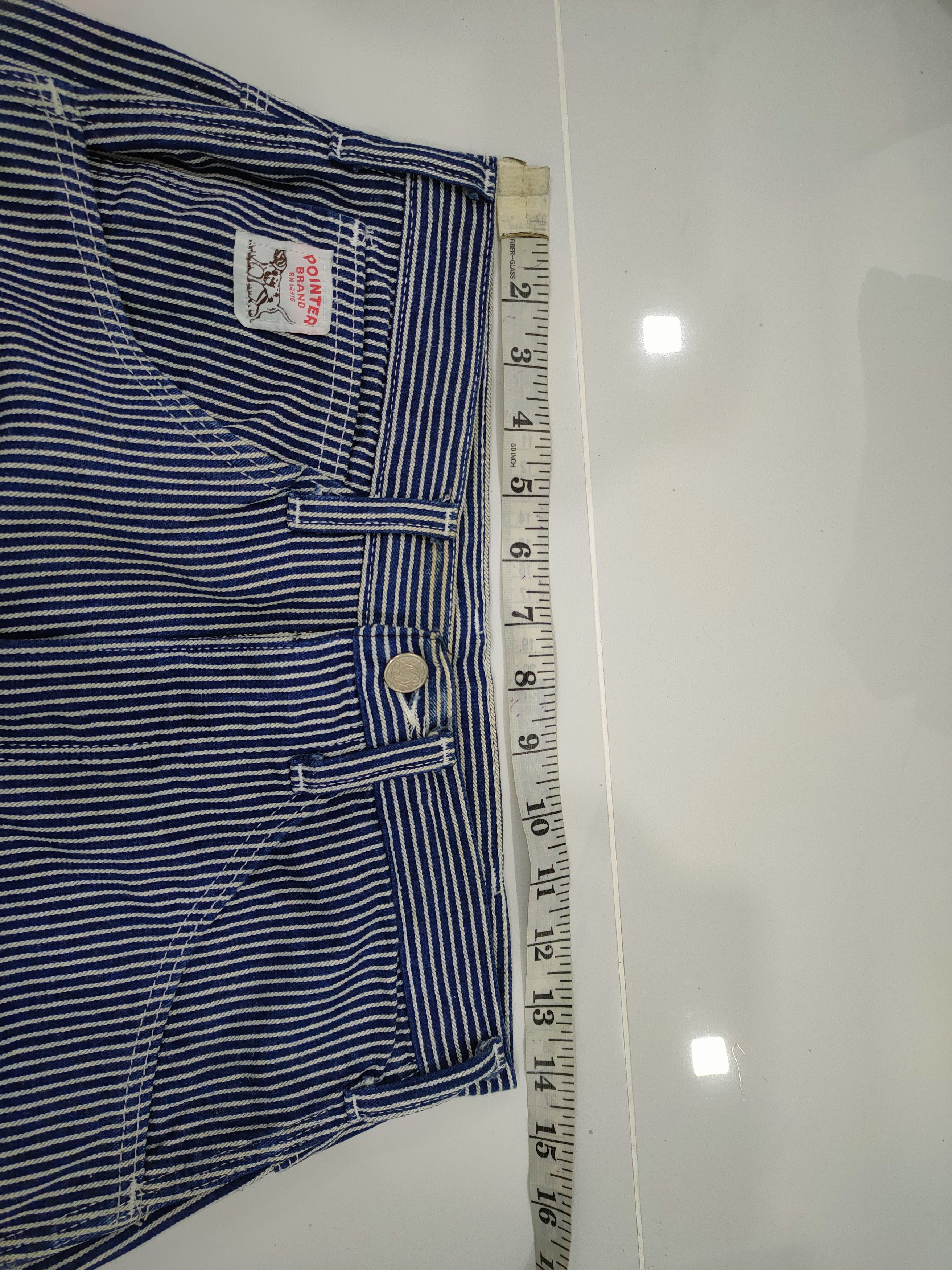 Japanese Brand × OVER THE STRiPES VINTAGE JAPANESE HICKORY STRIPE CARGO PANTS Size US 28 / EU 44 - 6 Thumbnail