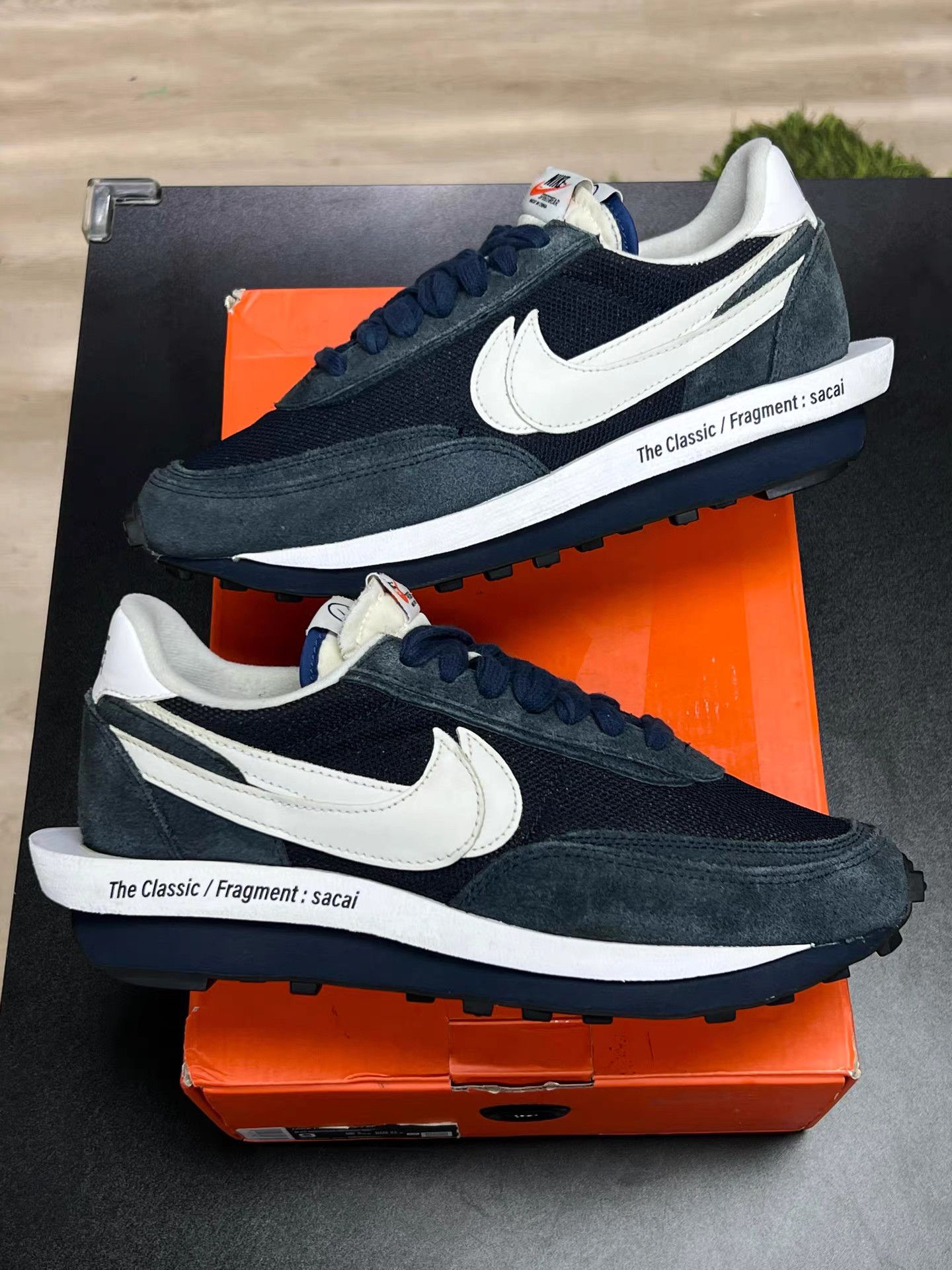Nike Nike Sacai x Fragment Design Navy Blue Sneakers K15 Size US 9 / EU 42 - 5 Thumbnail