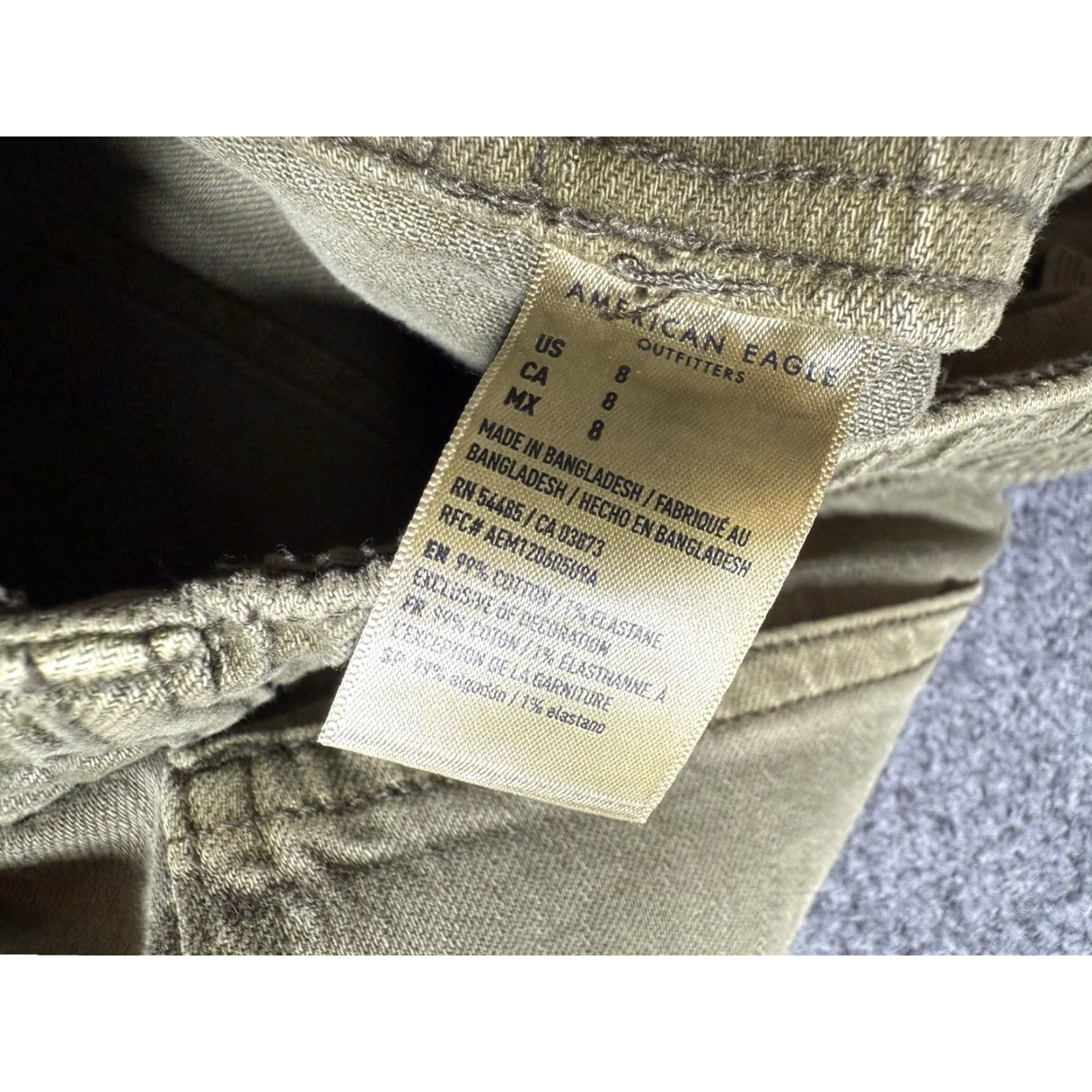 Vintage American Eagle Womens Cargo Shorts Olive Military Green NWT Sz 8 Size 30" / US 8 / IT 44 - 4 Thumbnail