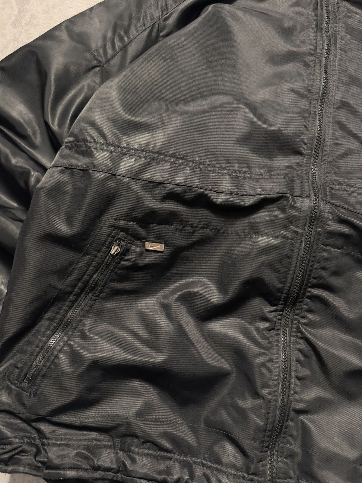 Nike × Vintage 90s Nike Vintage Double Sided Teddy Fleece/Nylon Jacket Y2K Size US L / EU 52-54 / 3 - 10 Thumbnail