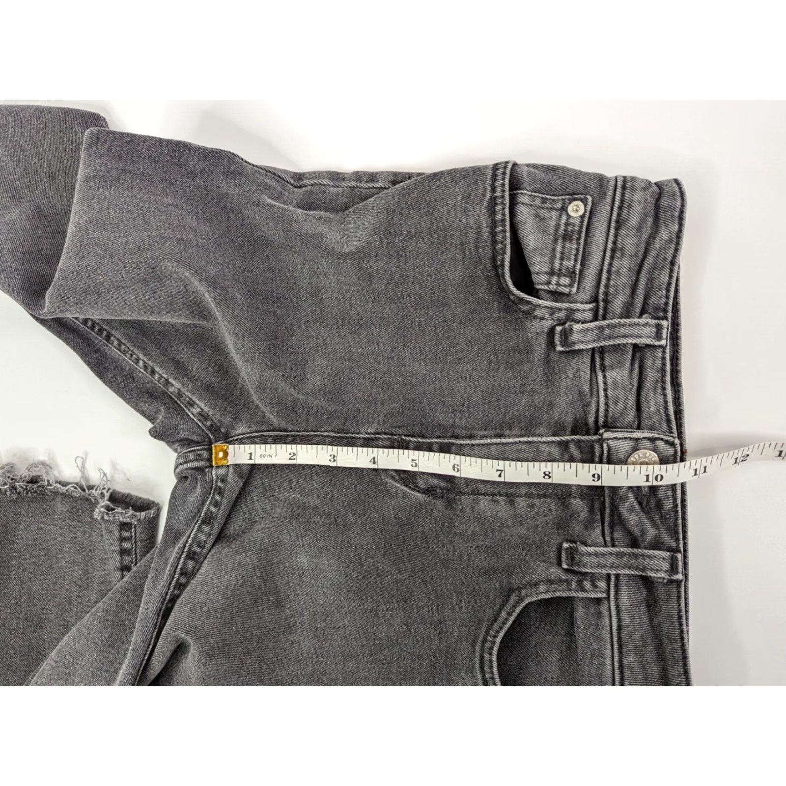 Bdg BDG Jeans Women's 25 Gray Kick Flare High Rise Cropped Raw Hem Denim Size 42" / US 20 - 7 Thumbnail