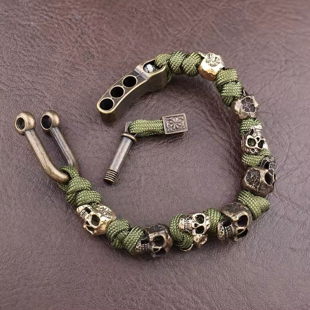 Vintage Punk Gothic Skull Skeleton Bracelet Size ONE SIZE - 3 Thumbnail