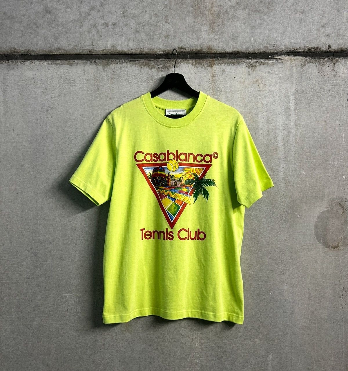 Casablanca Casablanca tee shirt lime green tennis club Size US S / EU 44-46 / 1 - 1 Thumbnail