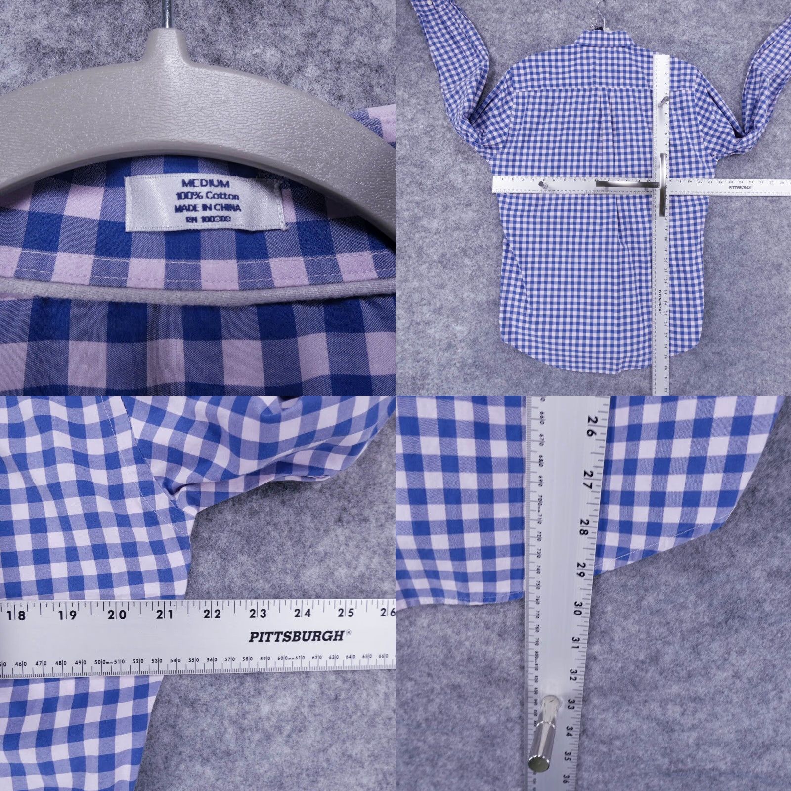 Peter Millar Peter Millar Shirt Mens Medium Long Sleeve Button Up Blue Pink Check Pocket Plaid Size US M / EU 48-50 / 2 - 8 Thumbnail