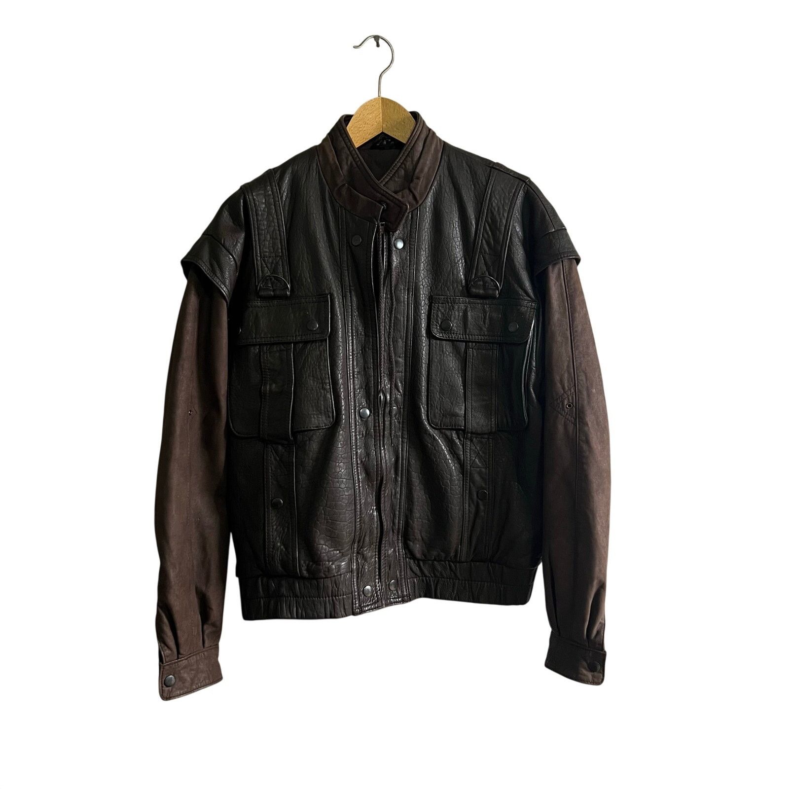 Elliott Vintage Elliot Kastle Leather Jacket Brown Aviator Bomber 40 Size US M / EU 48-50 / 2 - 1 Thumbnail
