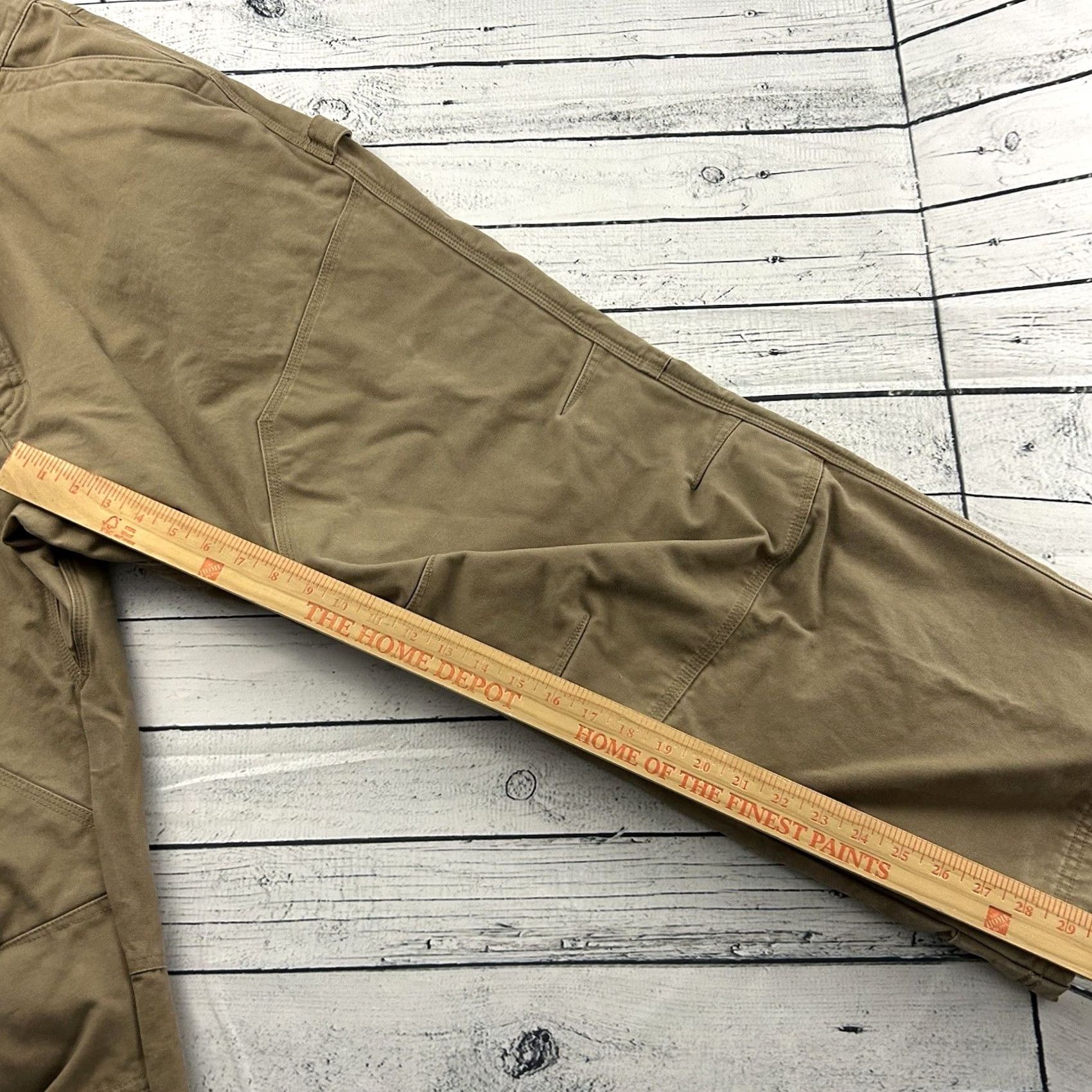 Vintage Katahdin Iron Works Nor' Easter Khakis Pants Mens 44x30 Beige Cotton Lined Fleece pants Size US 44 / EU 60 - 5 Thumbnail