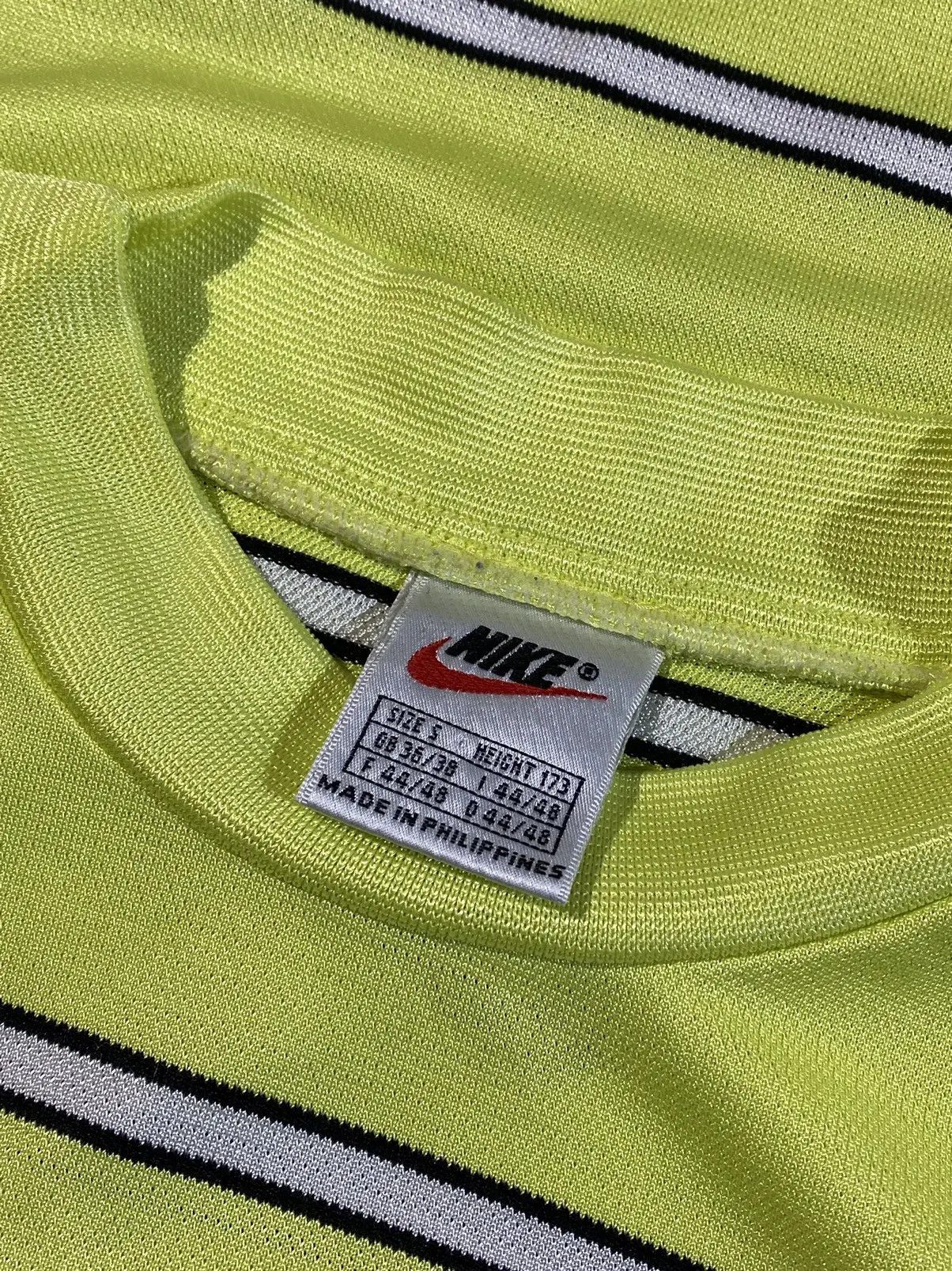 Descente Nike Neon Yellow Striped Y2K 90s Shirt Small Size US S / EU 44-46 / 1 - 4 Thumbnail