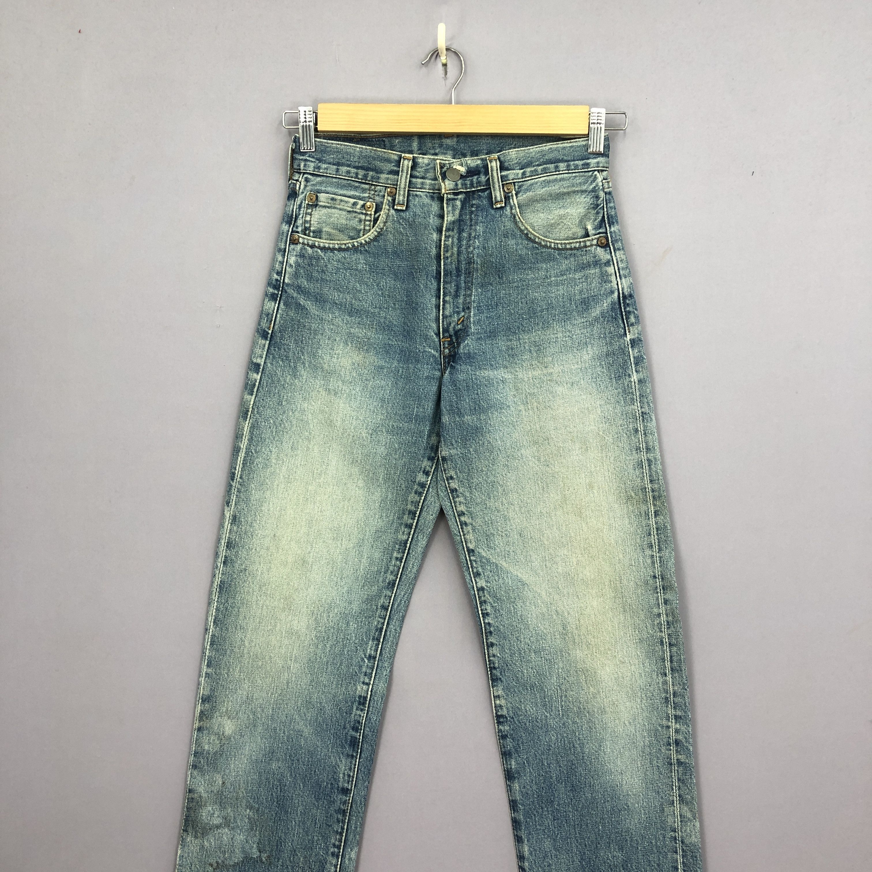 Levi's Vintage 90s Levis 502 Selvedge Jeans Faded Stonewash Denim Size 26" / US 2 / IT 38 - 5 Thumbnail