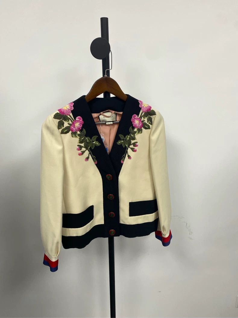 Gucci Gucci Floral Embroidered Jacket - dmc Size US S / EU 44-46 / 1 - 1 Thumbnail