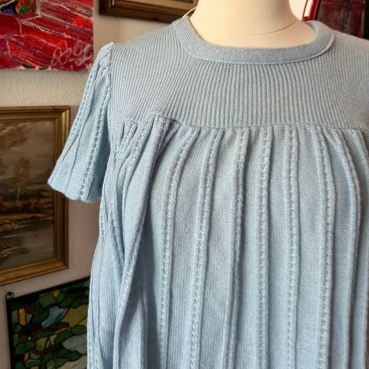Other great times light baby blue knit shirt Size L / US 10 / IT 46 - 2 Thumbnail