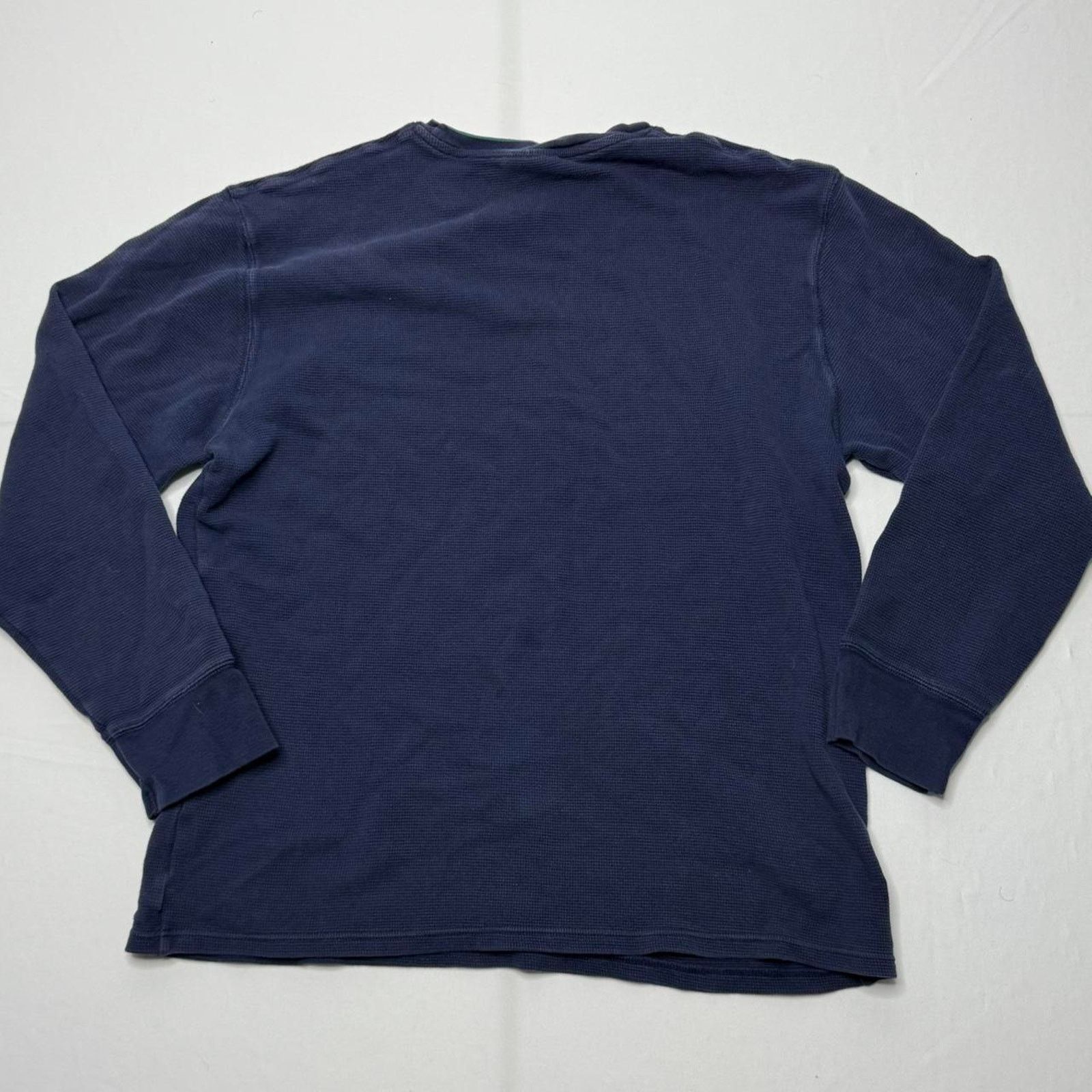 Polo Ralph Lauren Polo Ralph Lauren Thermal Long Sleeve Shirt XL Navy Blue Size US XL / EU 56 / 4 - 2 Thumbnail