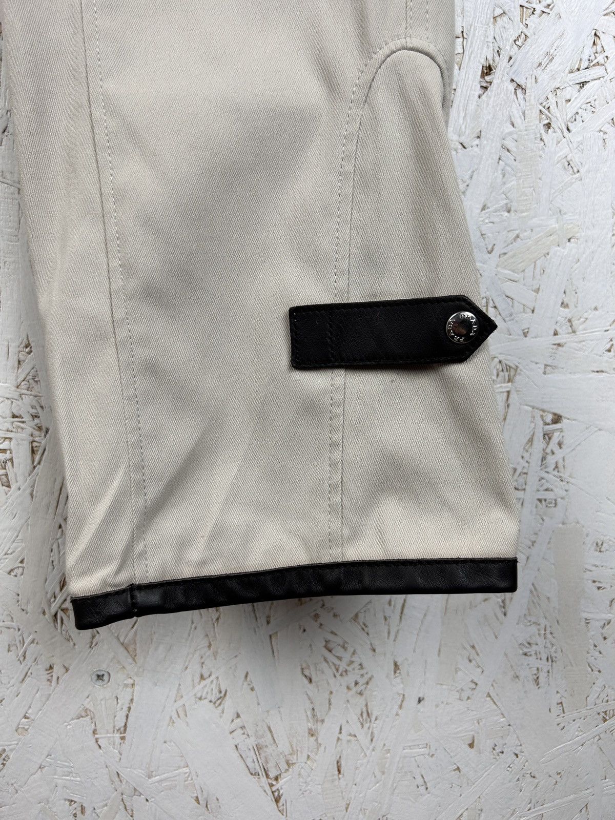 Prada Vintage Prada Leather Inserts Stretch Womens Archive Pants Size 26" / US 2 / IT 38 - 5 Thumbnail