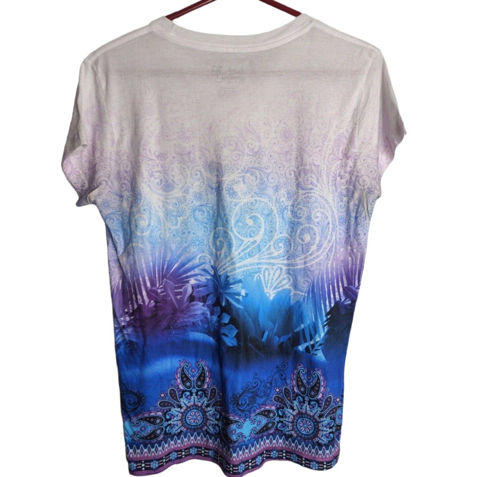 Gloverall Womens XL Busch Gardens All Over Print AOP White Tiger T-Shirt Size XL / US 12-14 / IT 48-50 - 2 Thumbnail