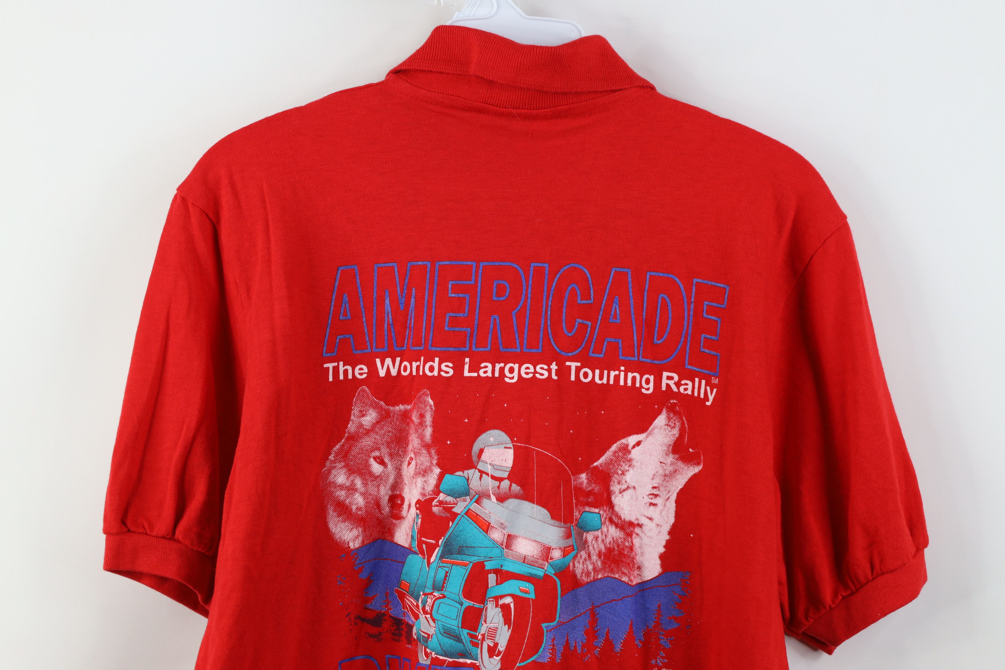 Vintage Vintage 90s Americade Bike Week Lake George Motorcycle Polo Size US M / EU 48-50 / 2 - 13 Thumbnail