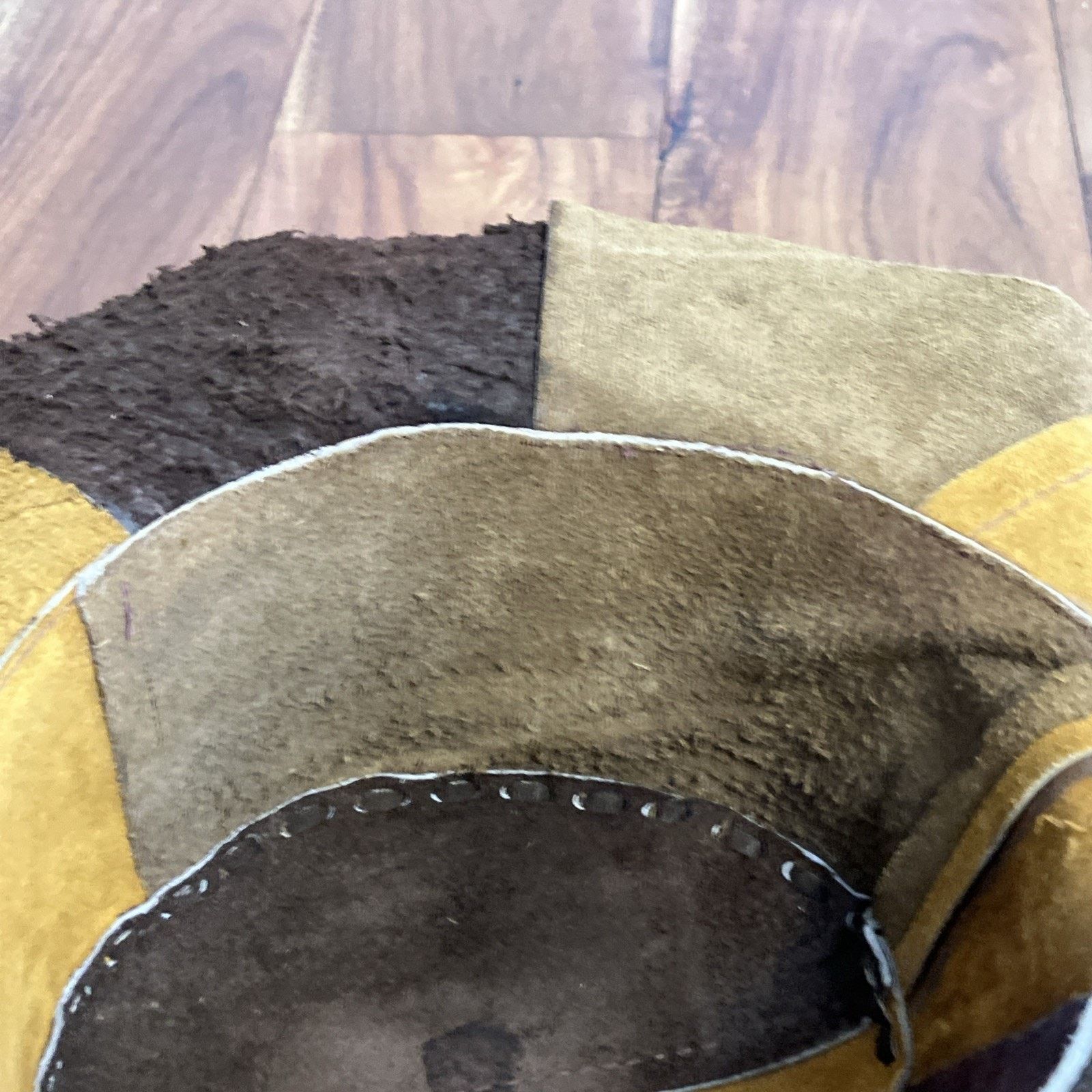 Other Vtg Suede Leather Patchwork Hat Hippie Boho 1970s Cowgirl Size ONE SIZE - 8 Thumbnail