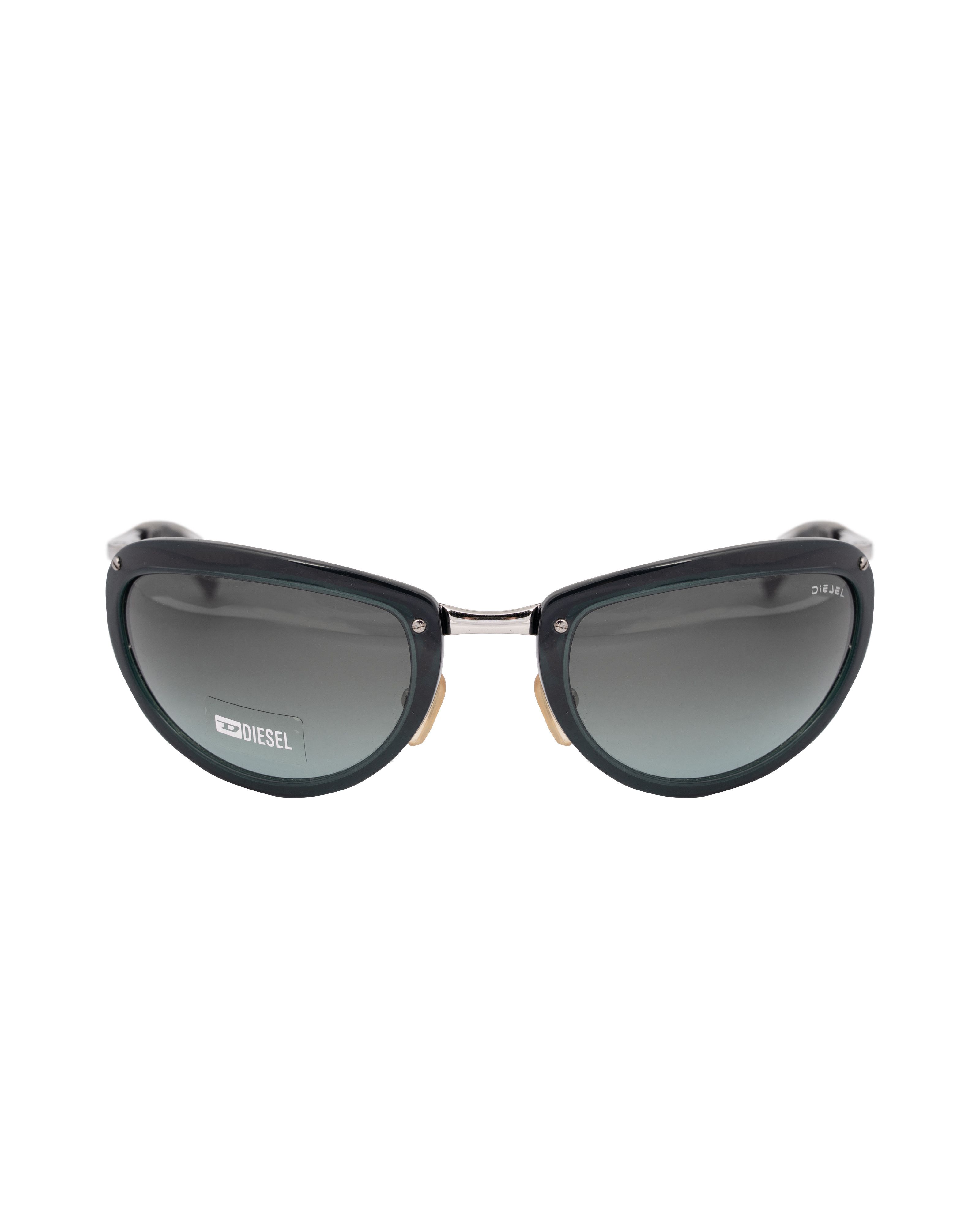 Diesel Diesel '00s Silver & Black Metal & Plastic Round Sunglasses Size ONE SIZE - 2 Thumbnail