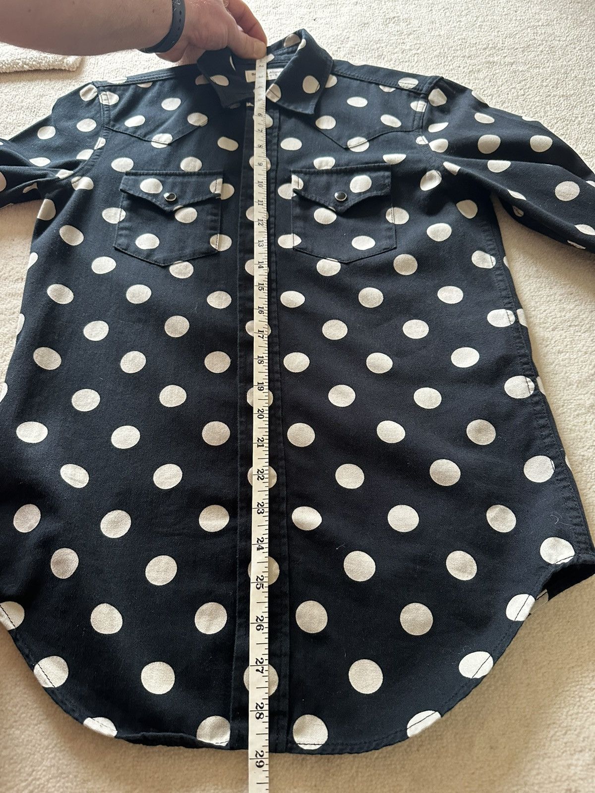 Saint Laurent Paris Saint Laurent black polka dot western denim shirt XS Grail Size US XS / EU 42 / 0 - 4 Thumbnail