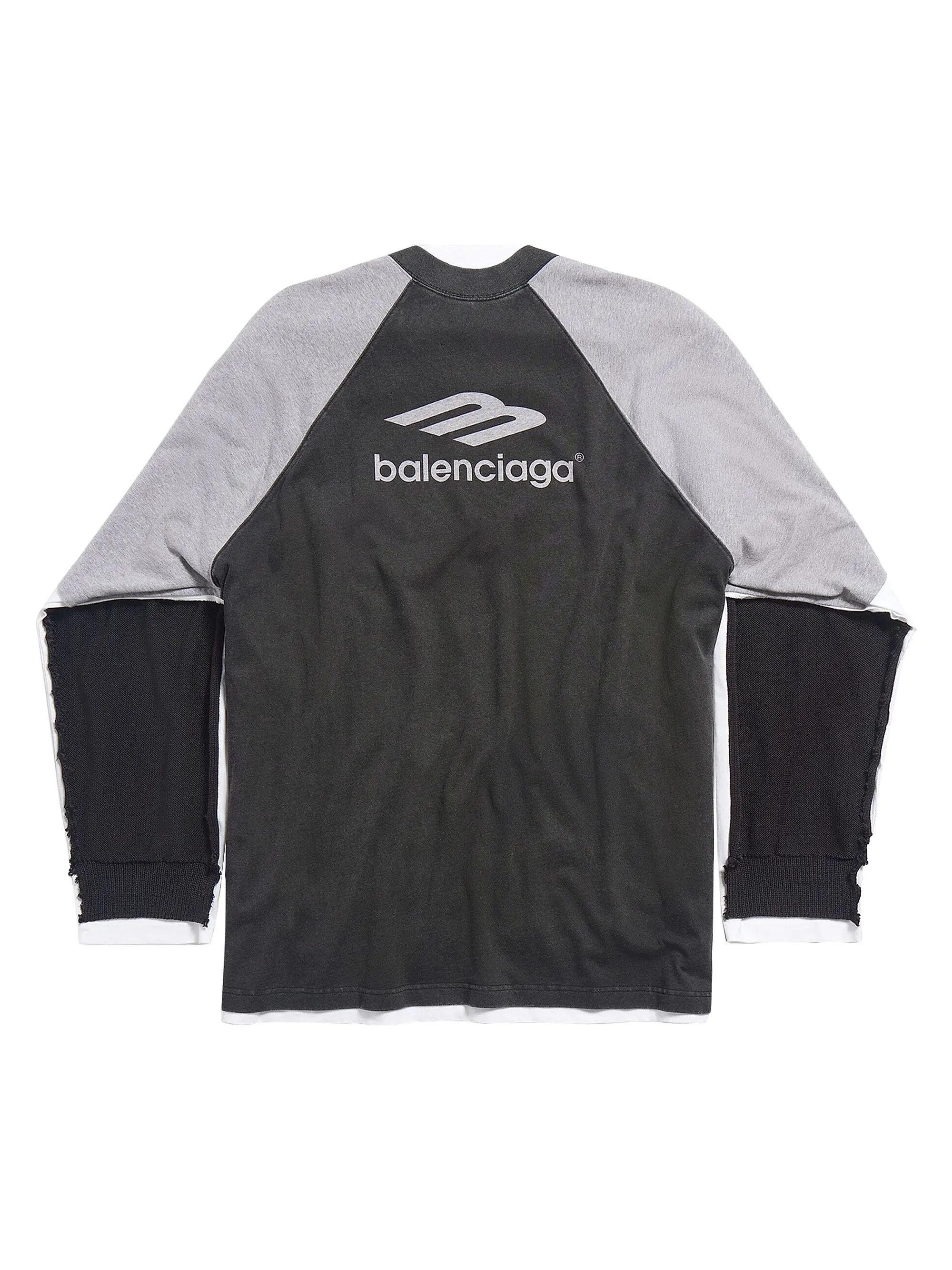 Balenciaga o1srvl11e1025 3B Sports Icon Hybrid Large Sweater Multicolor Size US L / EU 52-54 / 3 - 2 Thumbnail
