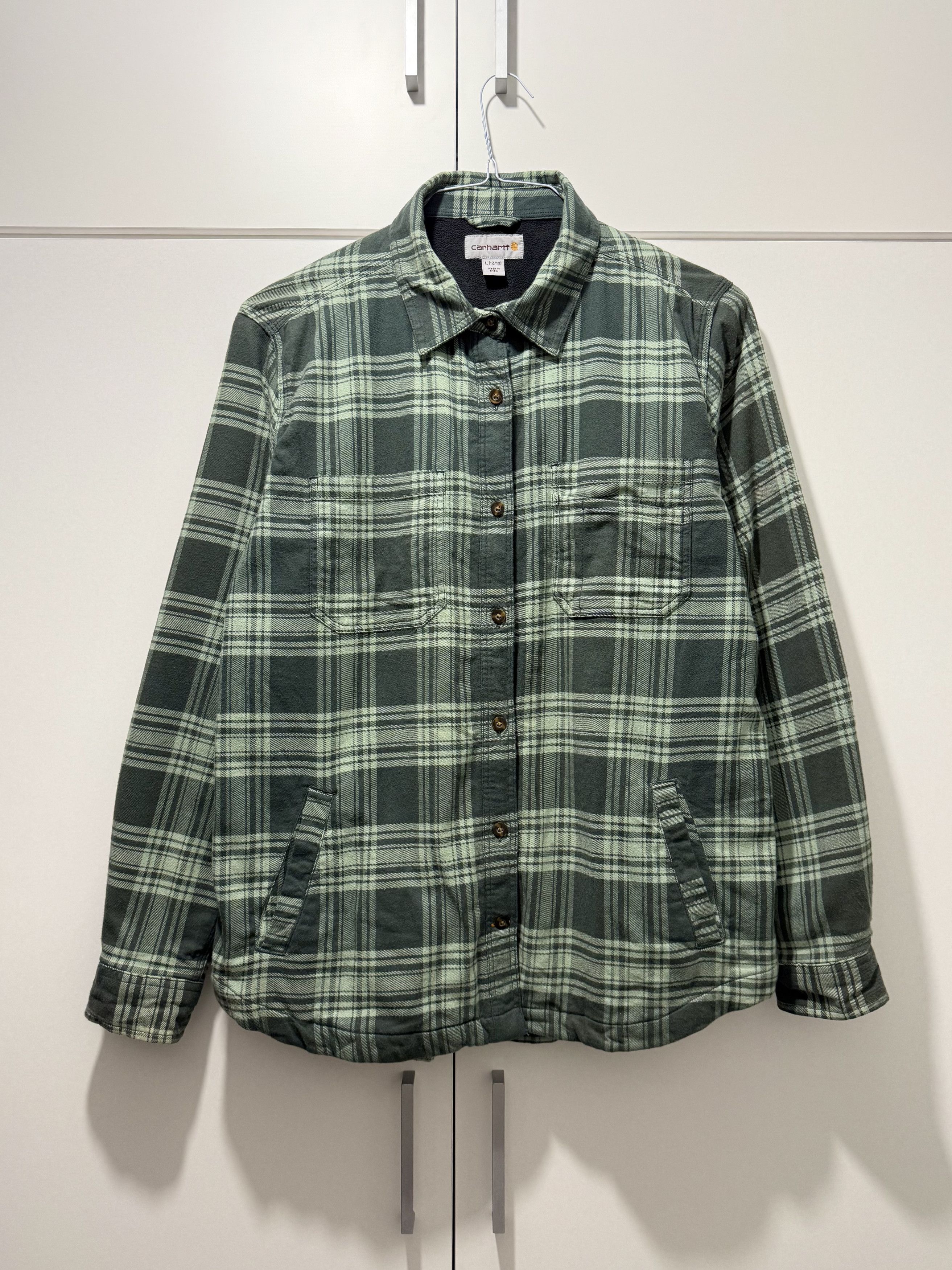 Carhartt Wip Carhartt Rugged Check Fleece Lined Overshirt (L) Size L / US 10 / IT 46 - 1 Thumbnail