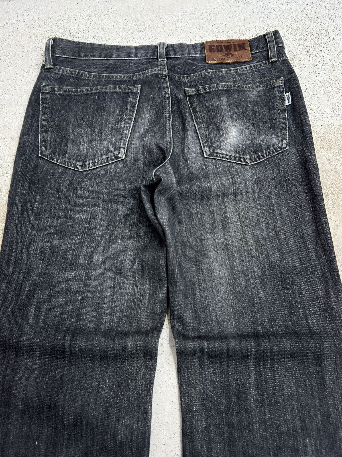 Edwin Vintage Edwin402 Black Faded Distressed Denim Size US 31 - 8 Thumbnail