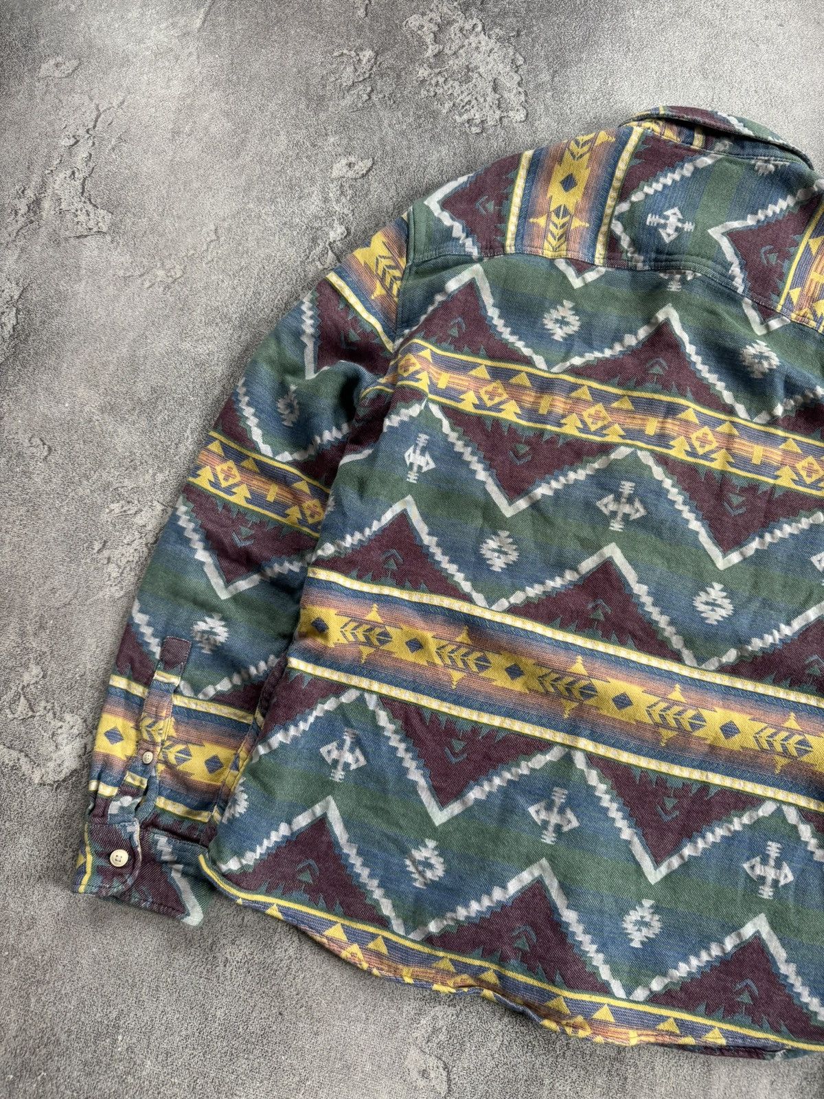 Review Retro L/Size aztec inca shirts button up long sleeve 90s Size US L / EU 52-54 / 3 - 11 Thumbnail