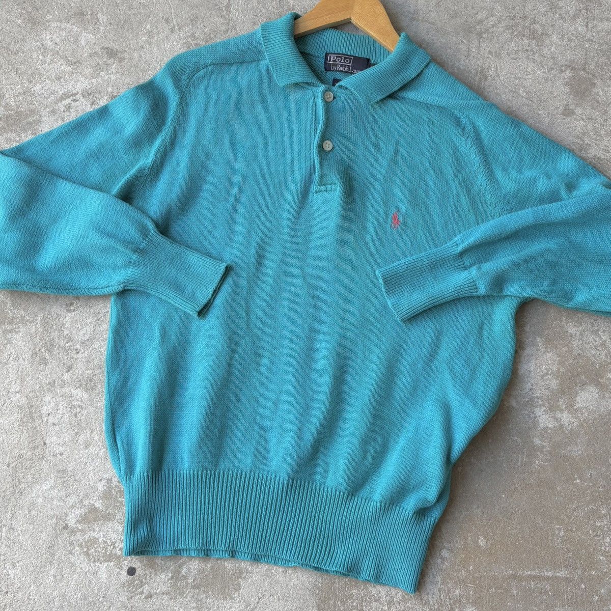 Vintage Vintage Retro Polo RL Shawl Collar 3 Button Knit Sweater Size S / US 4 / IT 40 - 1 Thumbnail