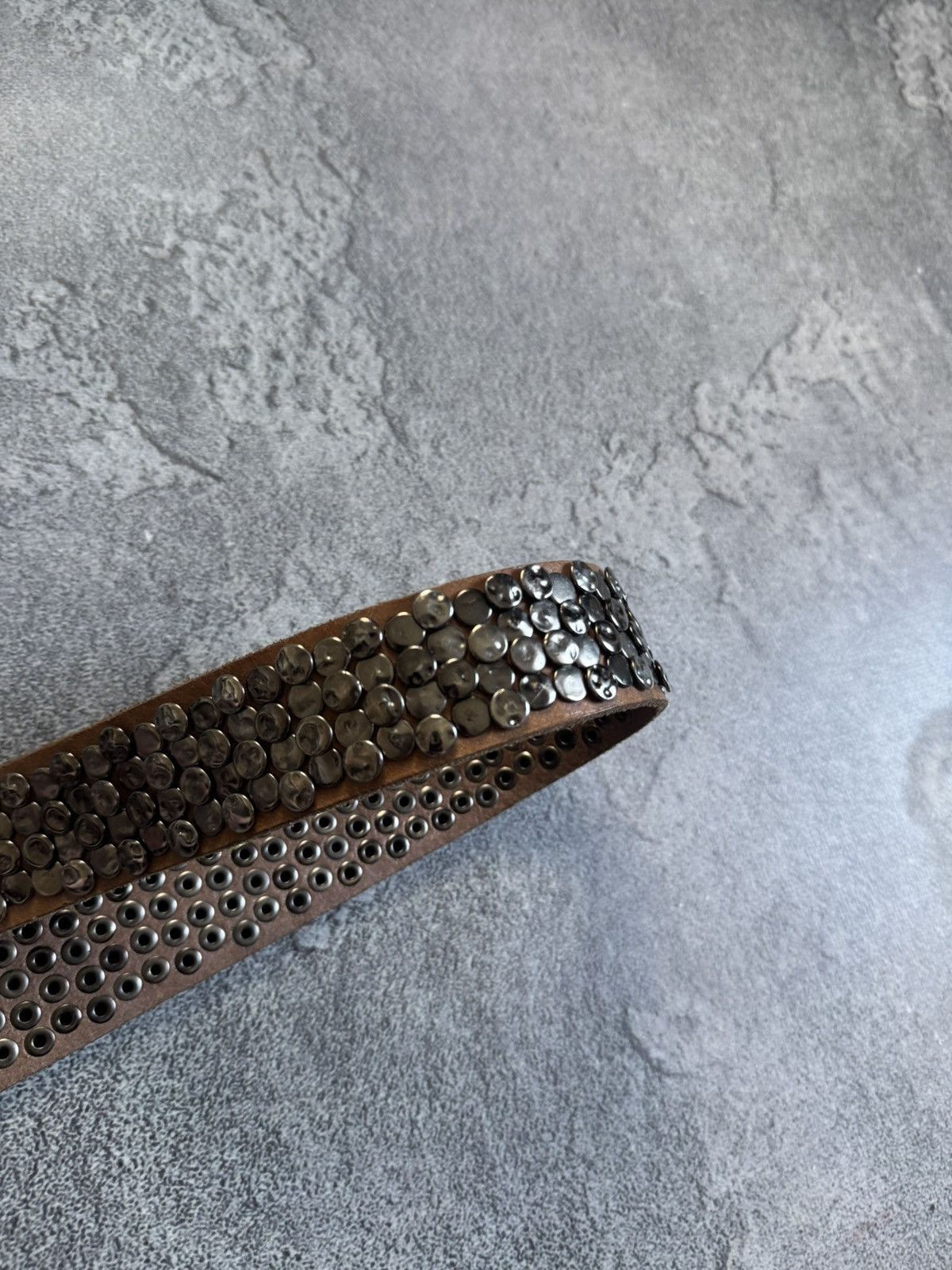 If Six Was Nine Retro leather metal rhinestones belt Y2K L.G.B. 90s opium Size ONE SIZE - 10 Thumbnail