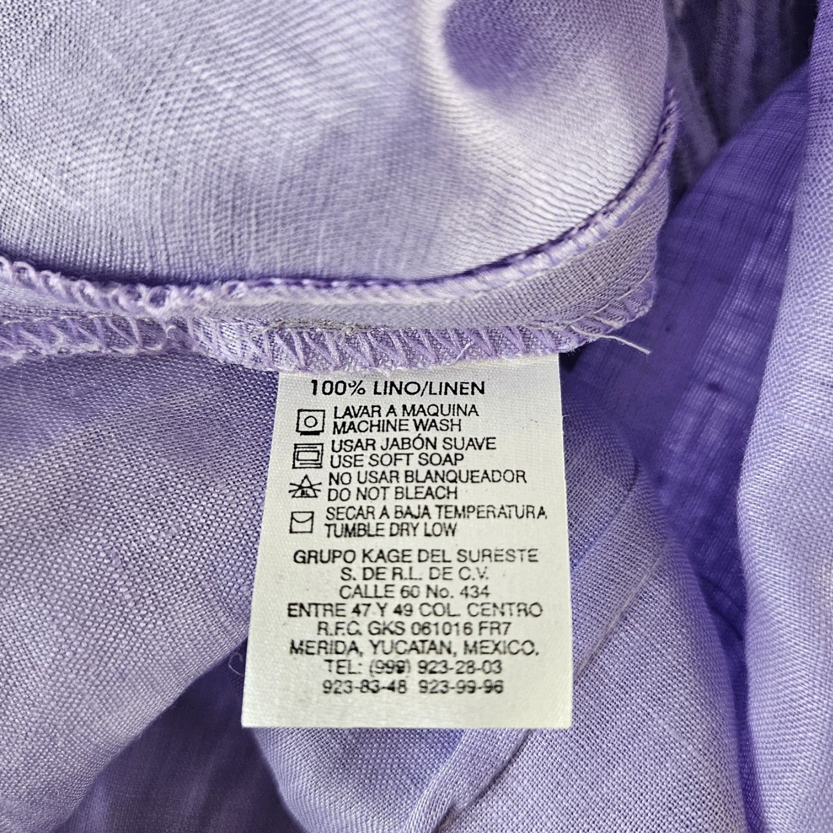 Vintage Salma Womens Linen Top Sz Large Purple Silver Embroidered Side Zip Split Sleeve Blouse Size L / US 10 / IT 46 - 6 Thumbnail