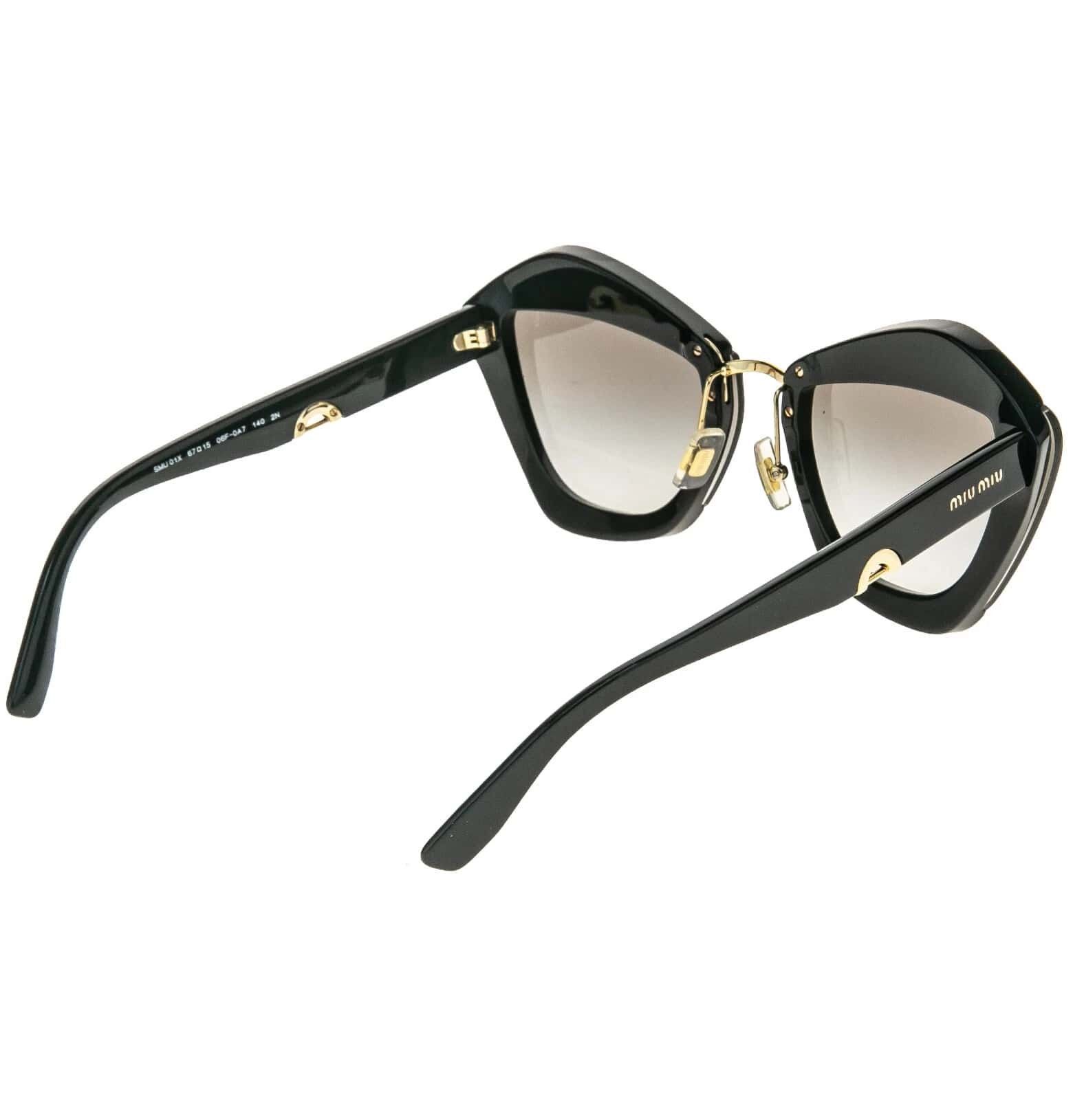 Miu Miu MIU MIU 01X CHARM MU01XS Black Luxury Sunglasses 01XS Size ONE SIZE - 7 Thumbnail