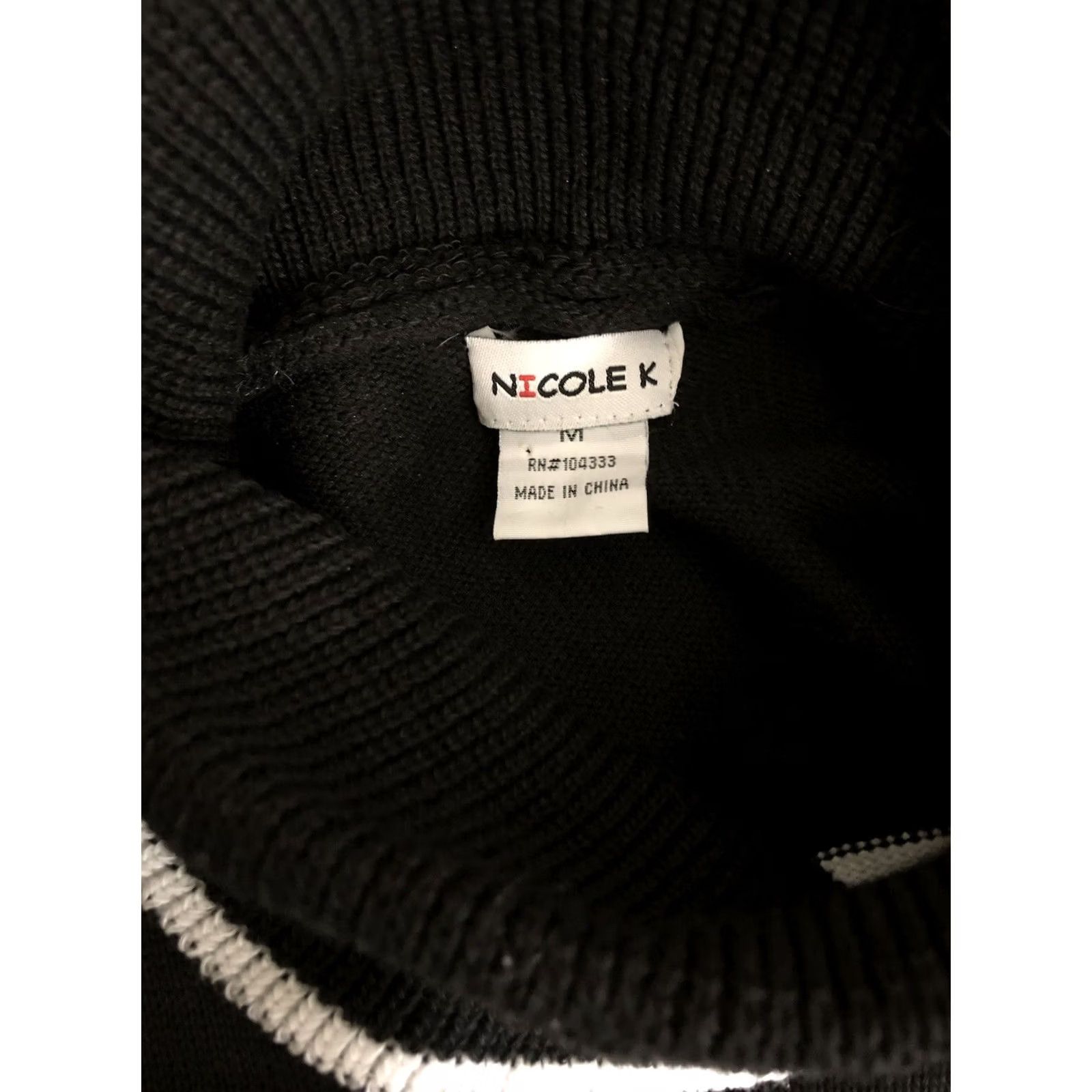 Vintage Nicole K Tunic Sweater M JRS Blk Stripe Turtle Neck Buttons Grunge Emo Punk Knit Style Long Sleeve Casual Shirt Womens Mens? Size M / US 6-8 / IT 42-44 - 4 Thumbnail
